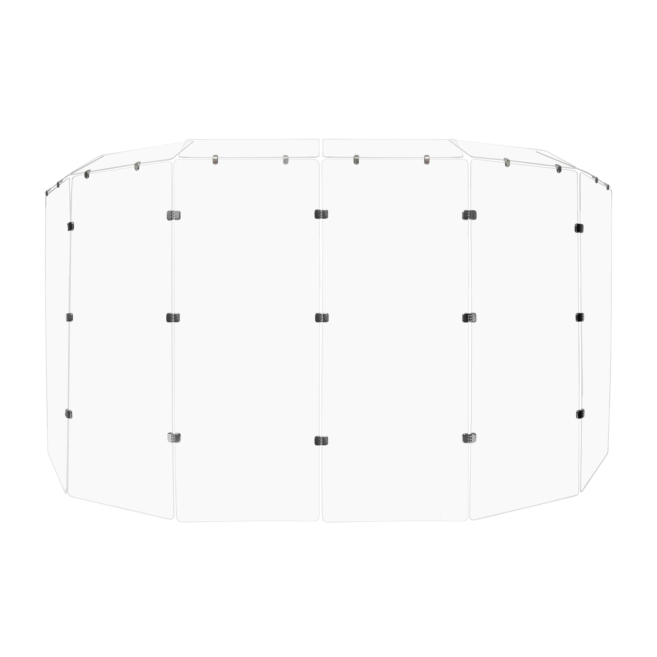 Drum Shield, Comes w/ 5 Panels Chrome Hinges, 5 ft Clear Acrylic Panels - Image 3