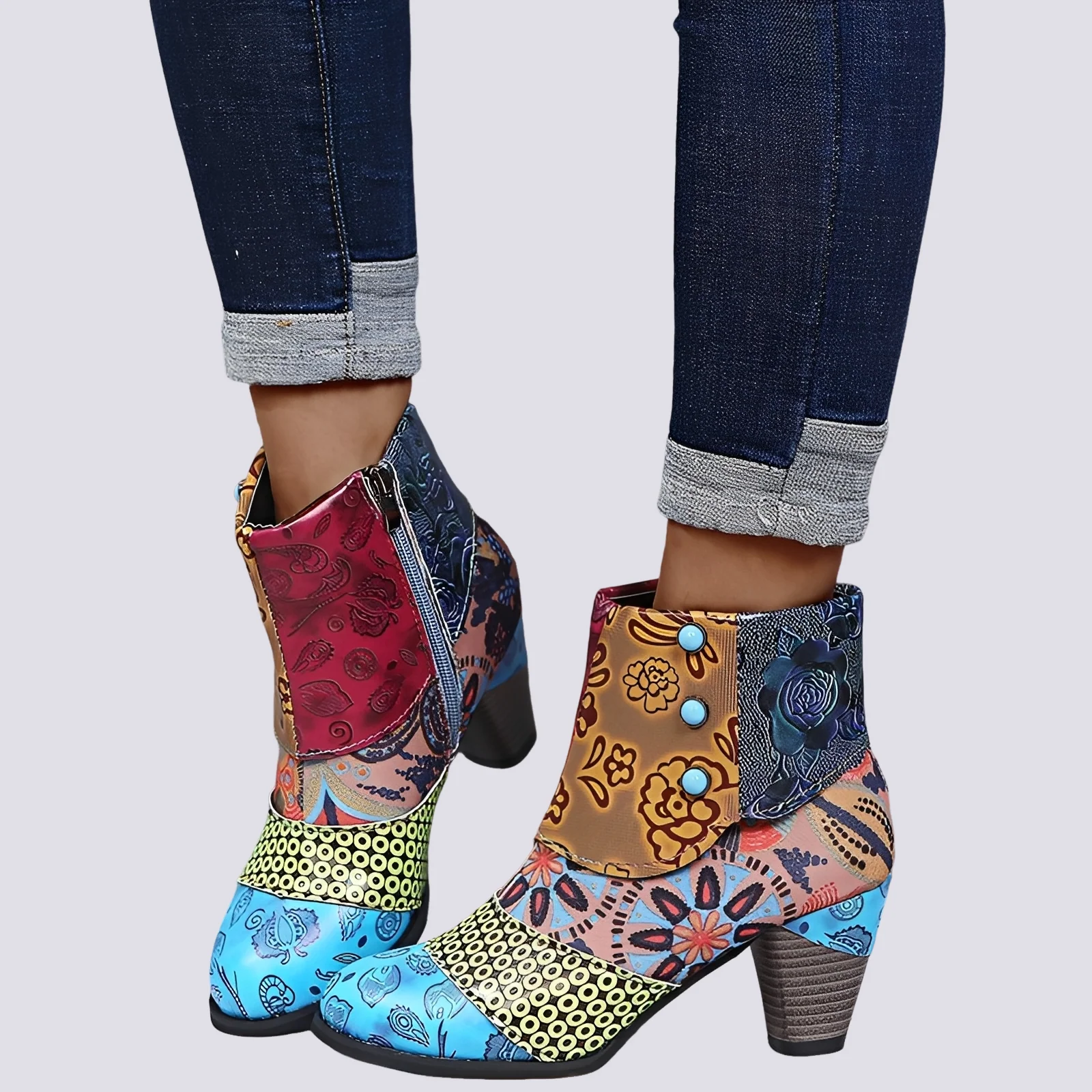 Emma - Bottes bohémiennes colorées