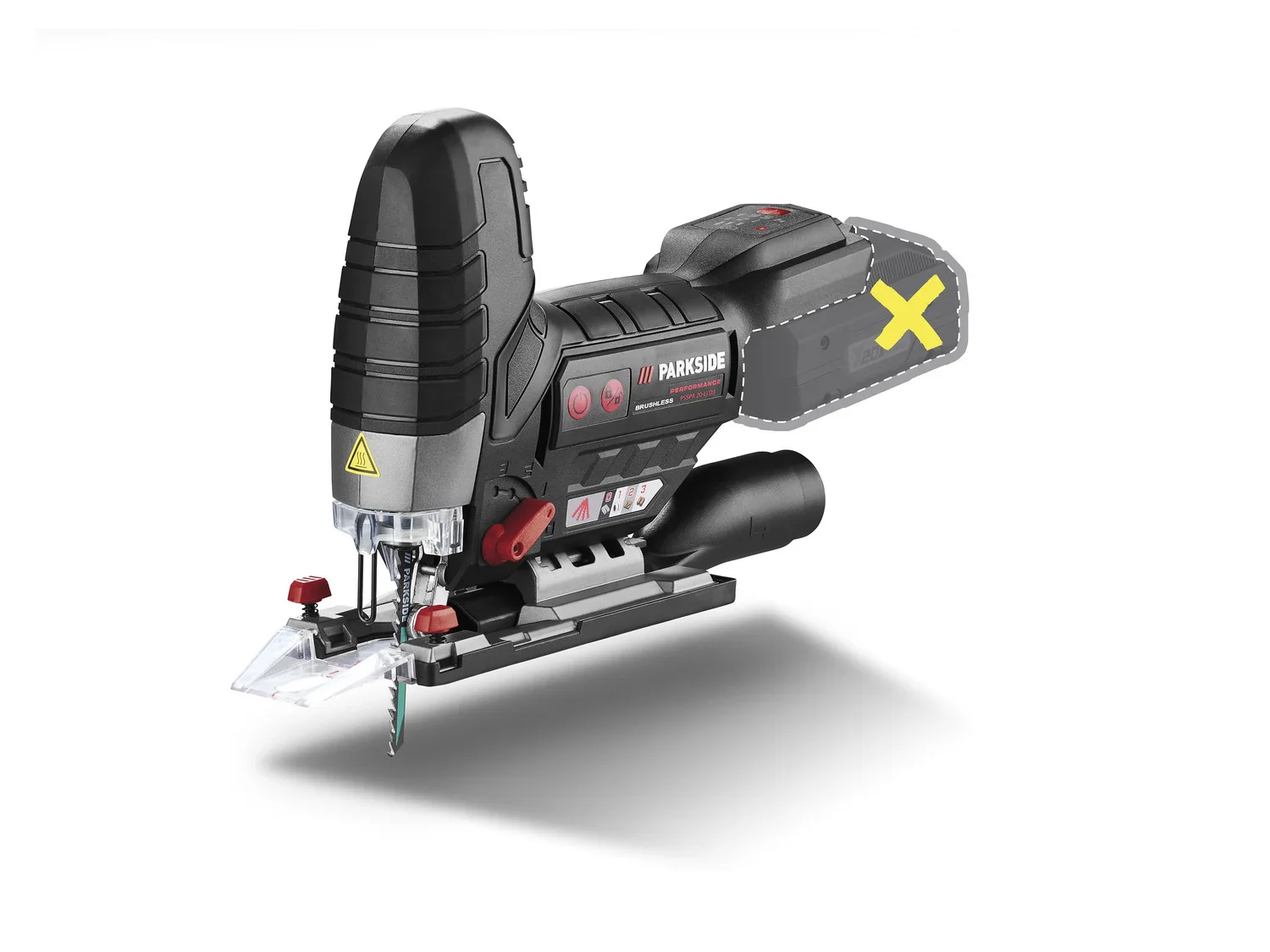 PARKSIDE PERFORMANCE Scie sauteuse sans fil, PSSPA 20-Li D3, 20 V
