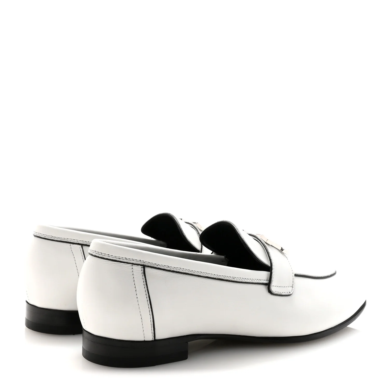 Calfskin Womens Paris Loafers 37.5 White