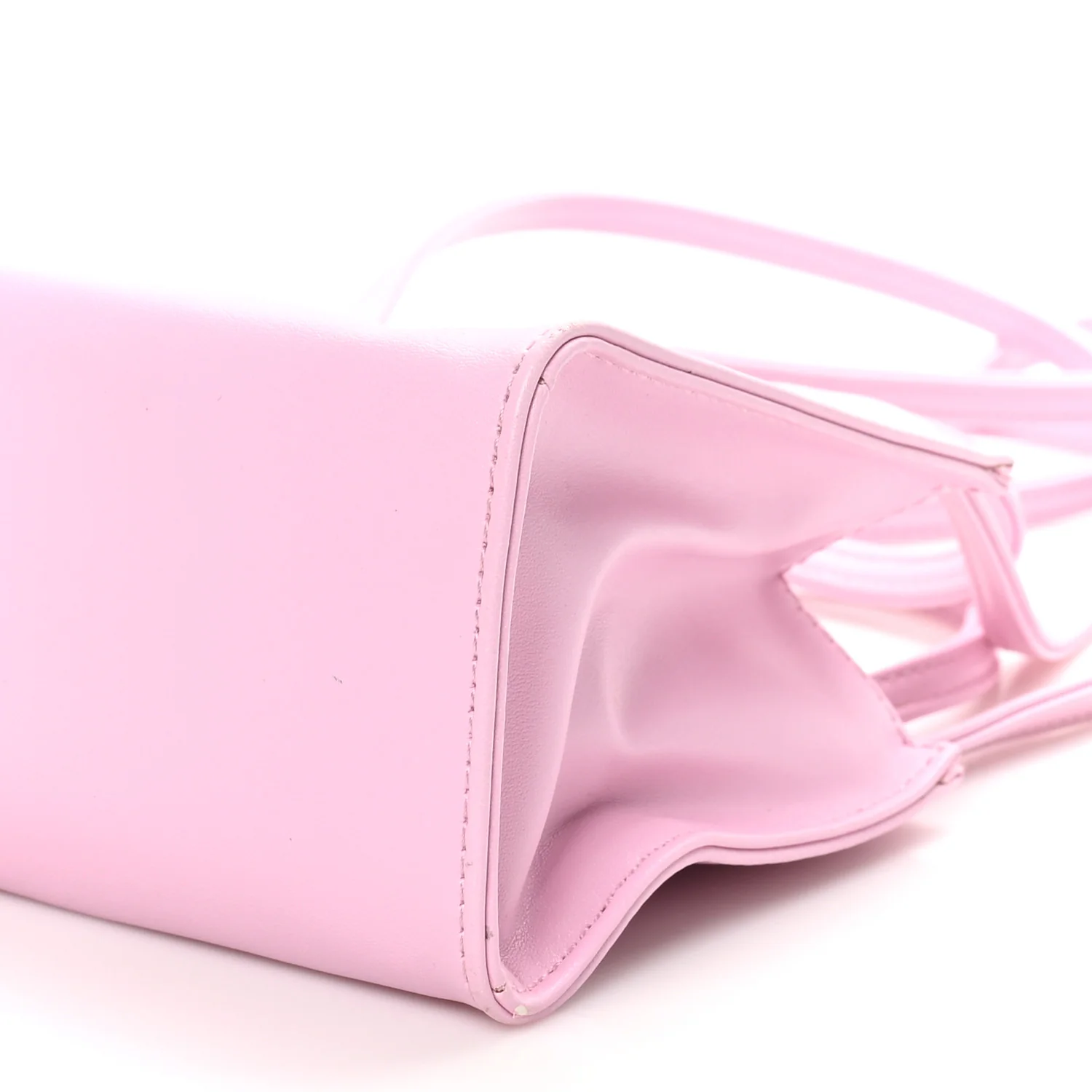 Vegan Leather Small Shopping Bag Bubblegum