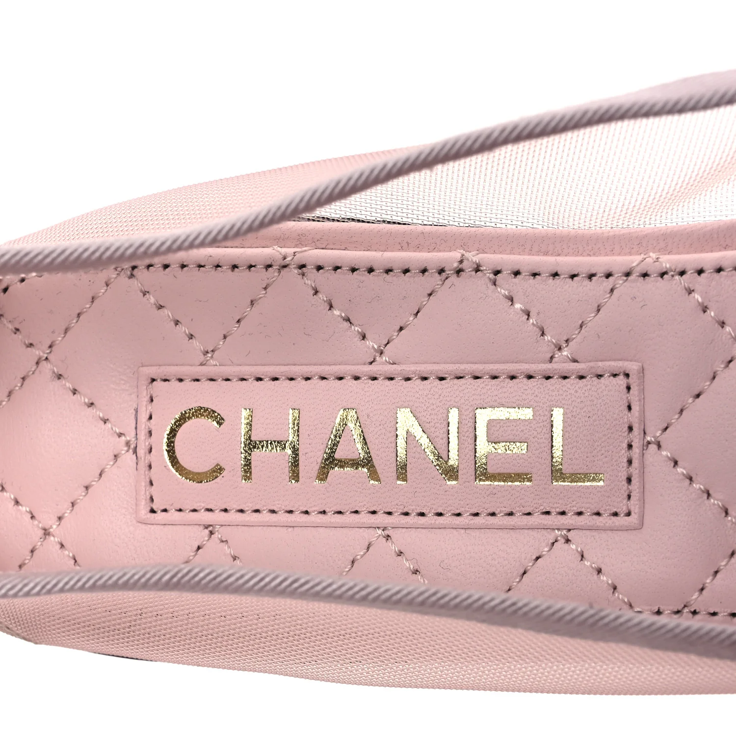 Mesh Grosgrain CC Ballerina Flats 39.5 Pink Black
