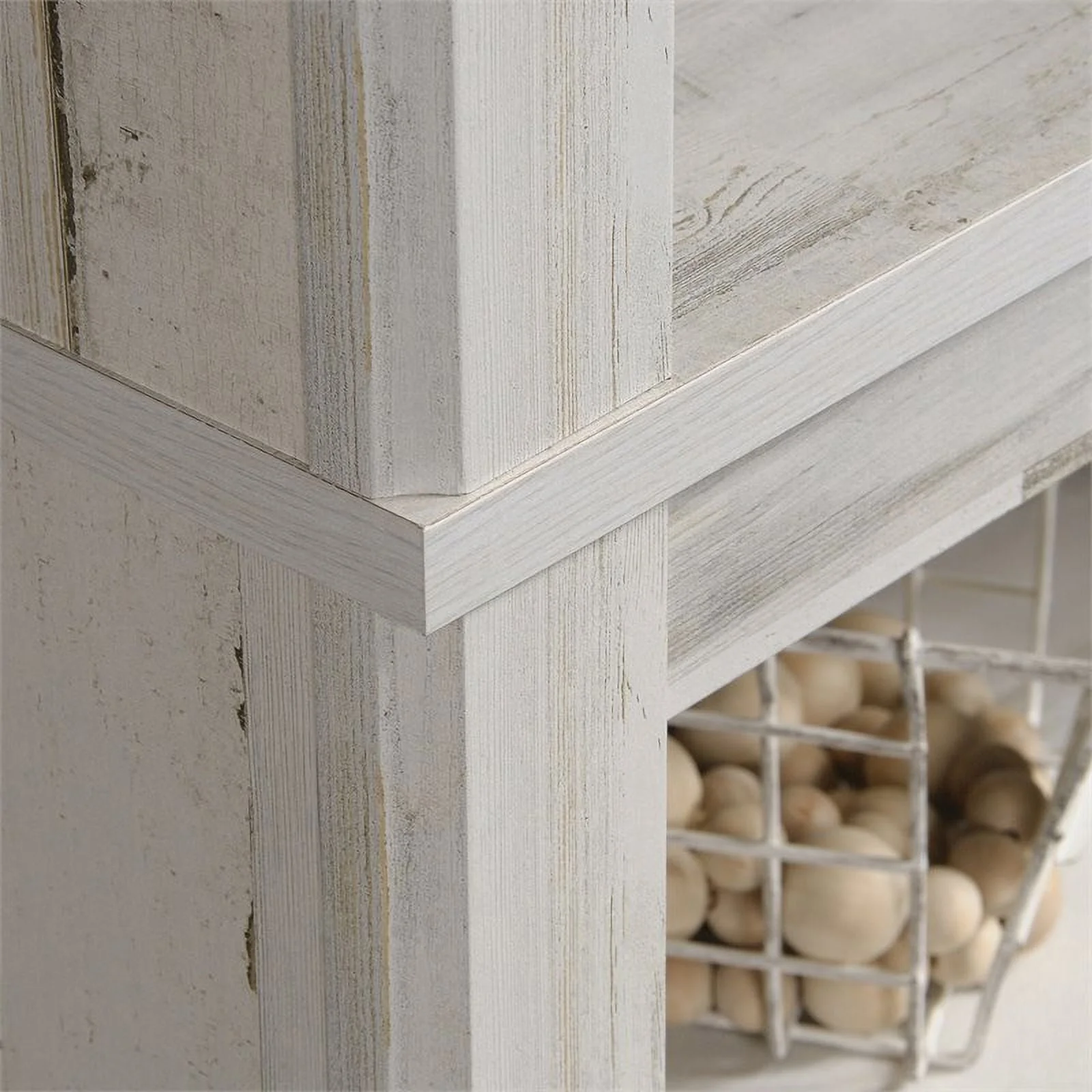 Contemporary 5-Shelf Tall Wood Bookcase in White Plank - Image 8