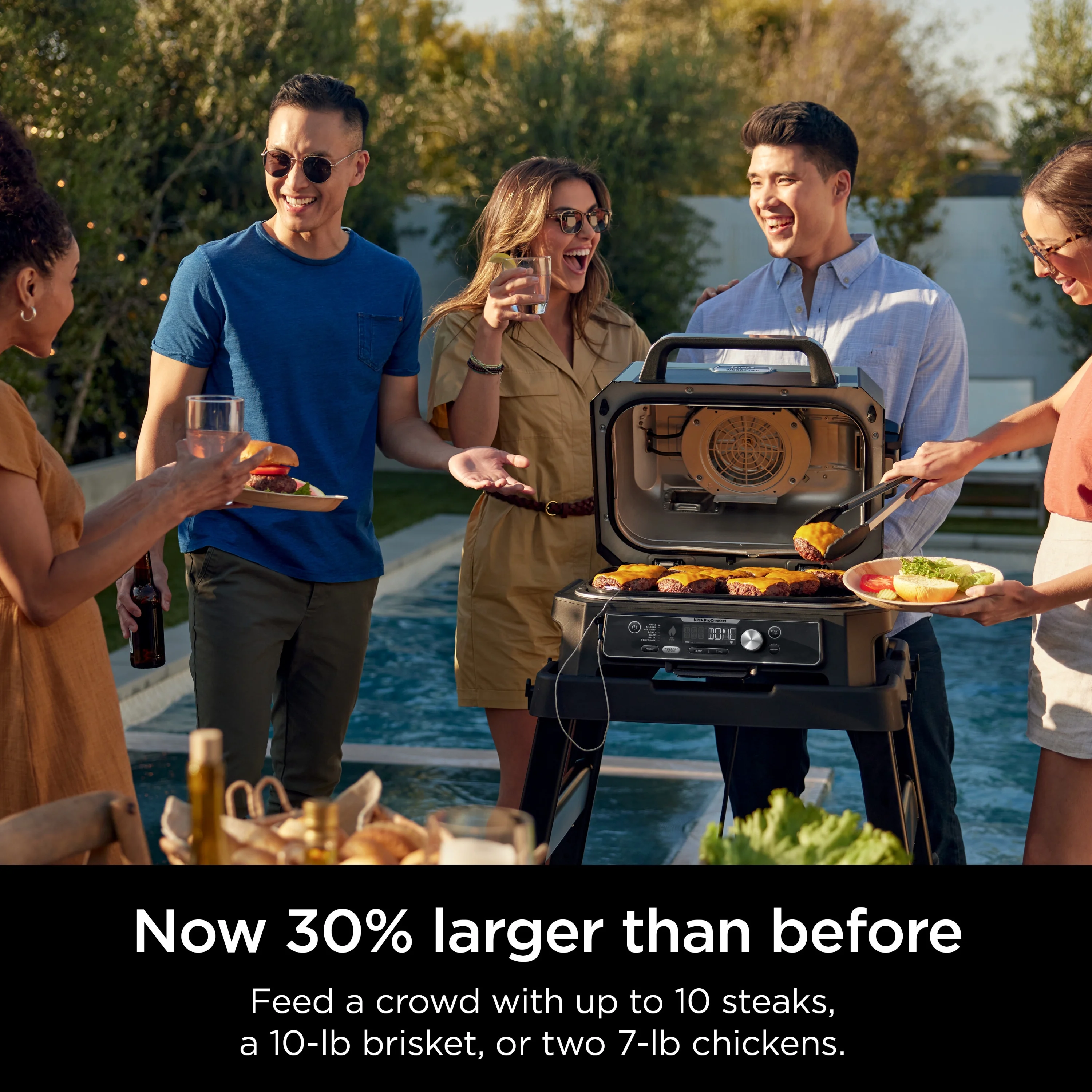 Woodfire ProConnect 20" 1760W Electric Outdoor Grill With Digital Display - Image 5