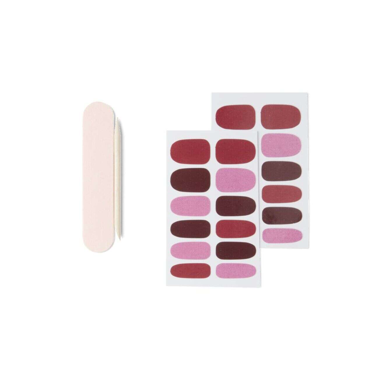 Lot de 24 autocollants vernis à ongles imprimés 5 coloris