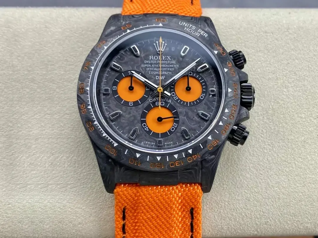 Rolex Daytona Cosmograph Diw Custom Version Noob Factory Orange Fabric Strap