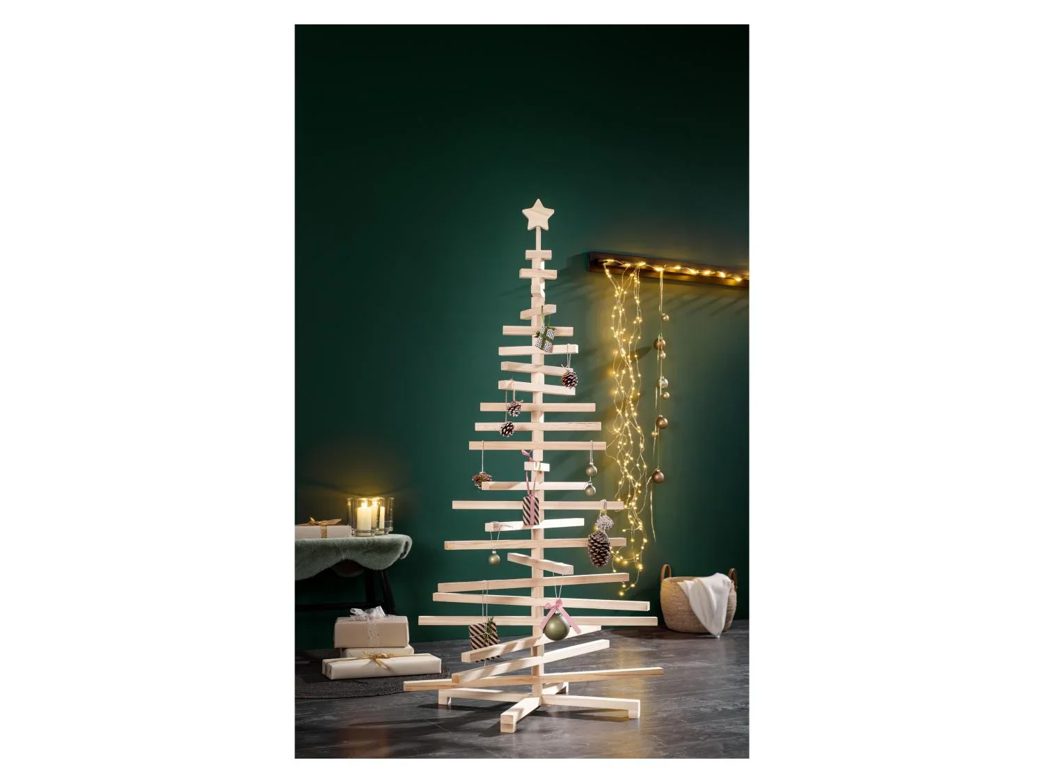 LIVARNO home Sapin de Nol en bois vritable, 160 cm