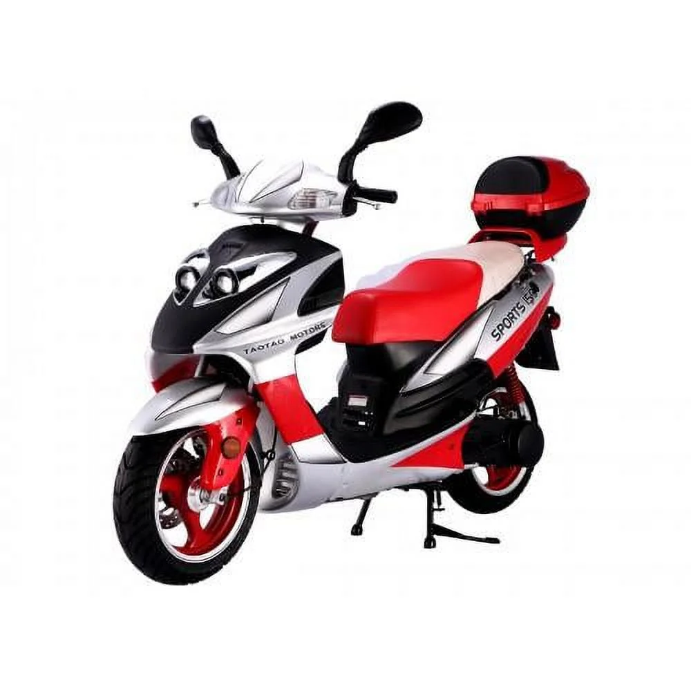 Lancer 150cc Gas Fully Automatic Scooter with Matching Storage Trunk Sporty Black(Black) - Image 3