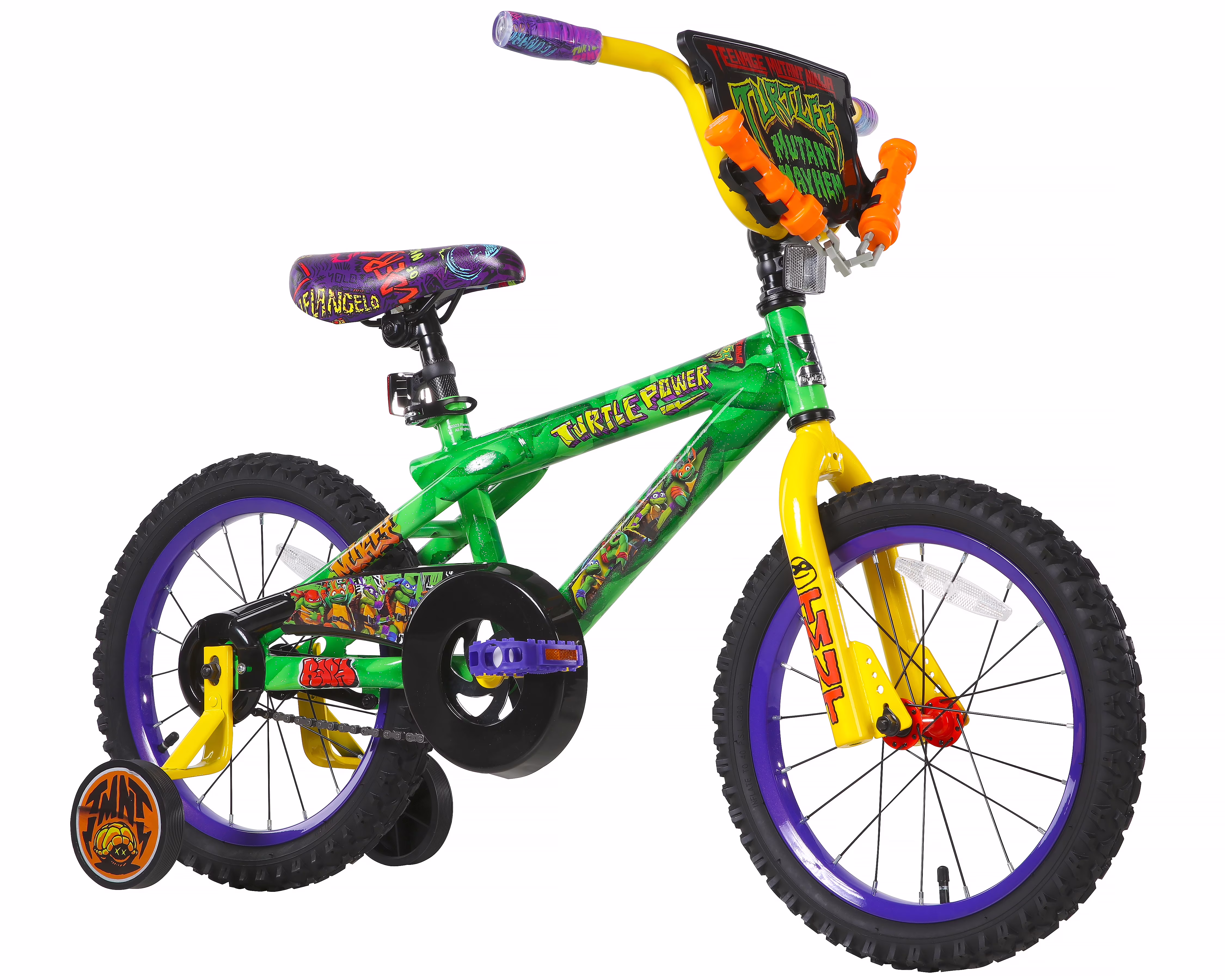 16" Teenage Mutant Ninja Turtles, Boys BMX Bike for Child 5-7 Years
