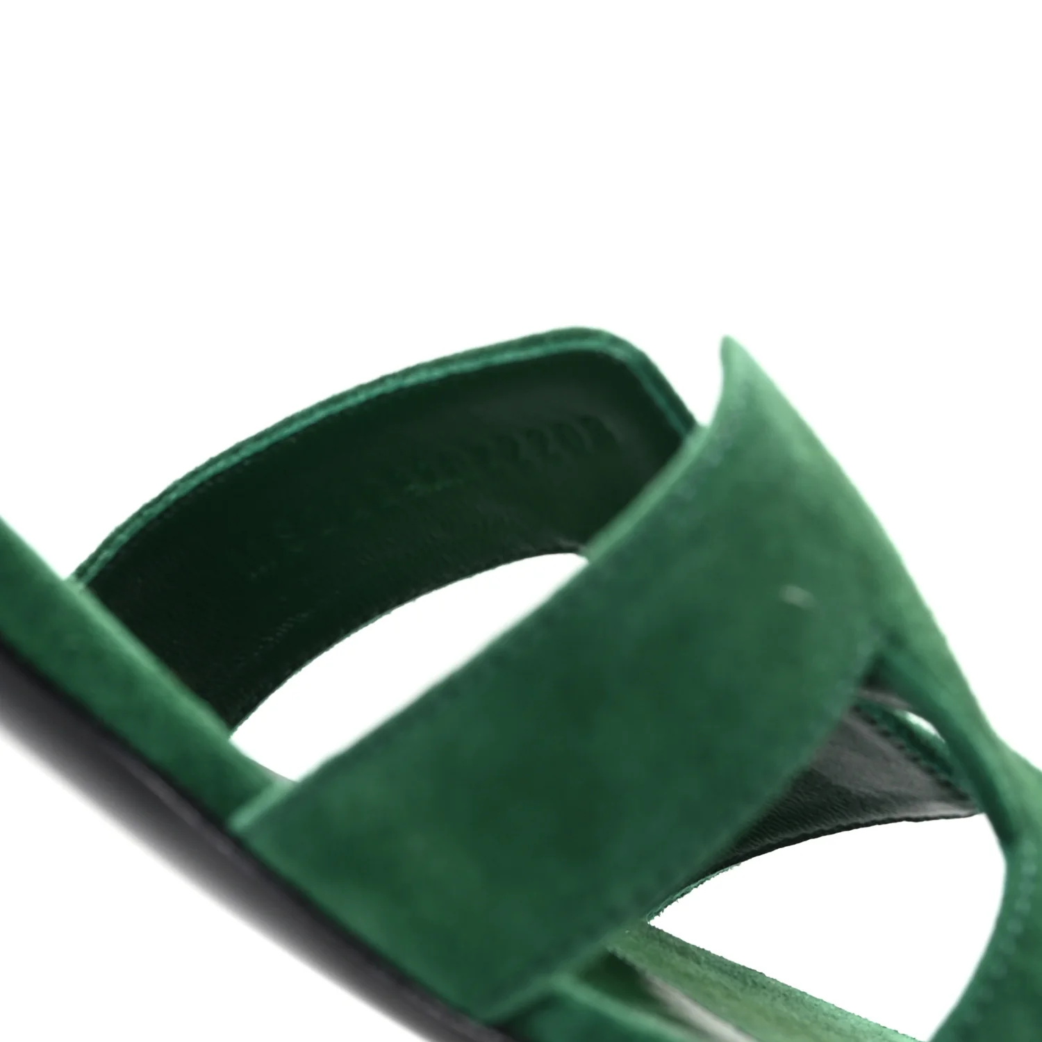Suede Goatskin Oasis Sandals 39.5 Vert Electrique