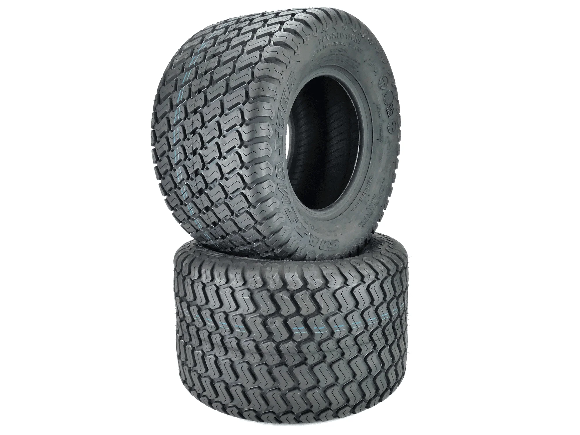 (2) 20x12.00-10 Grassmaster 4 Ply Tires for Zero Turn Mowers