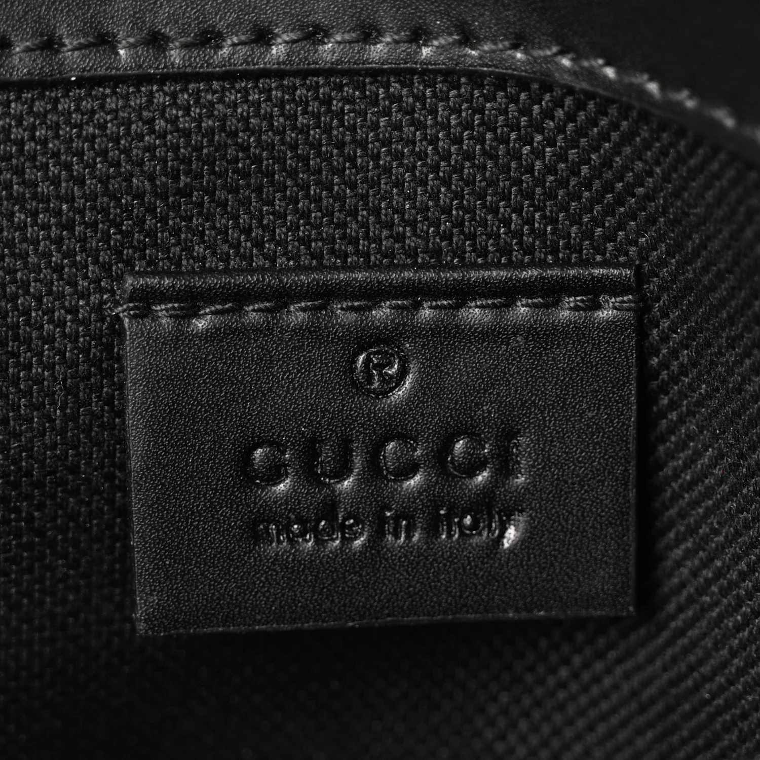 GG Supreme Monogram Web Slim Belt Bag Black Grey