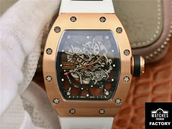 Richard Mille RM035 Americas KV Factory White Rubber Strap