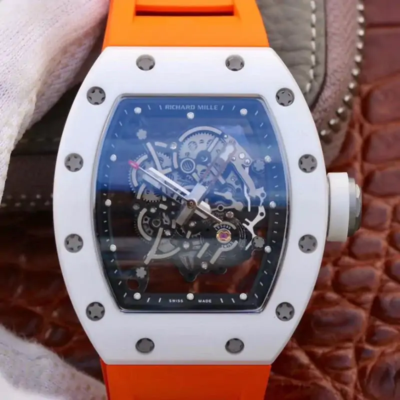 Richard Mille RM055 KV Factory V2 Skeleton Dial Orange Strap
