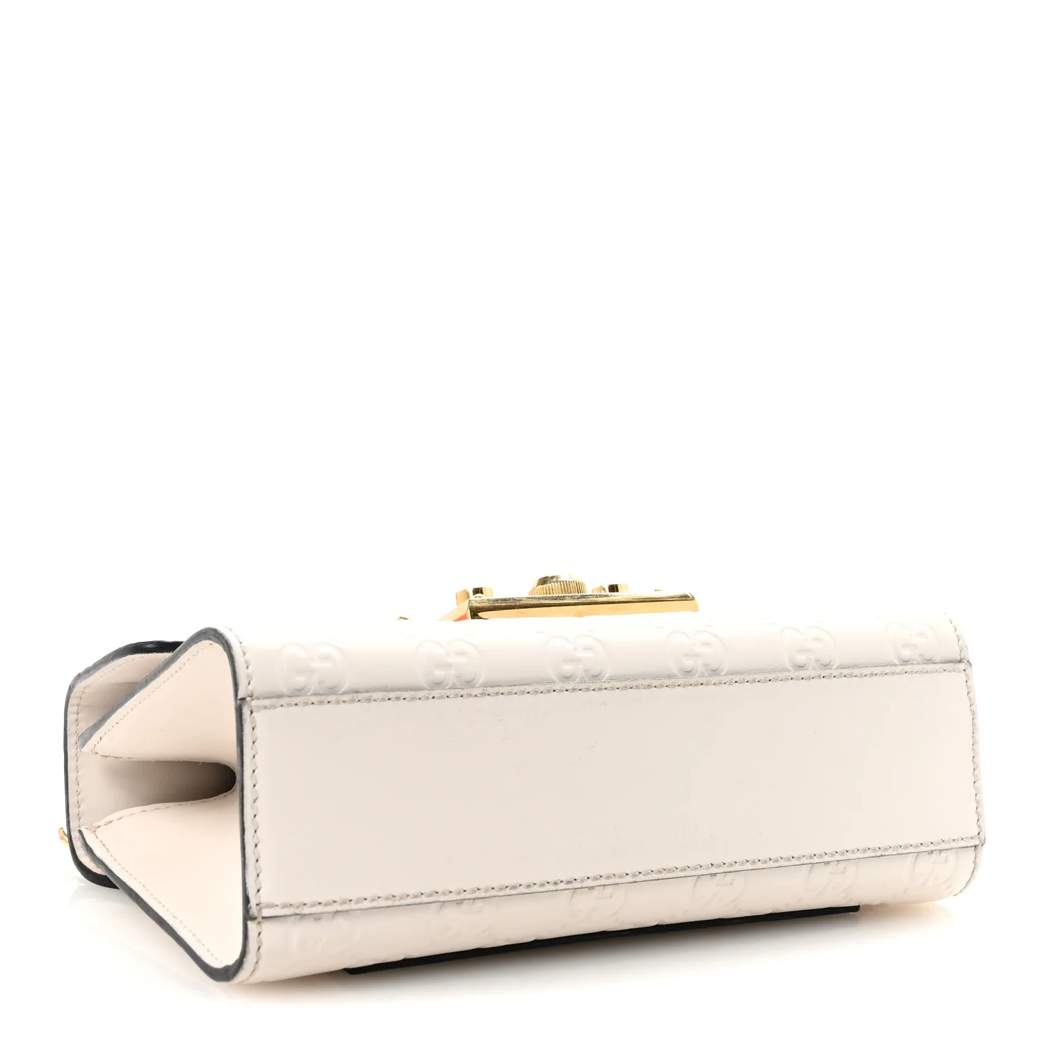 Guccissima Small Padlock Shoulder Bag Black White