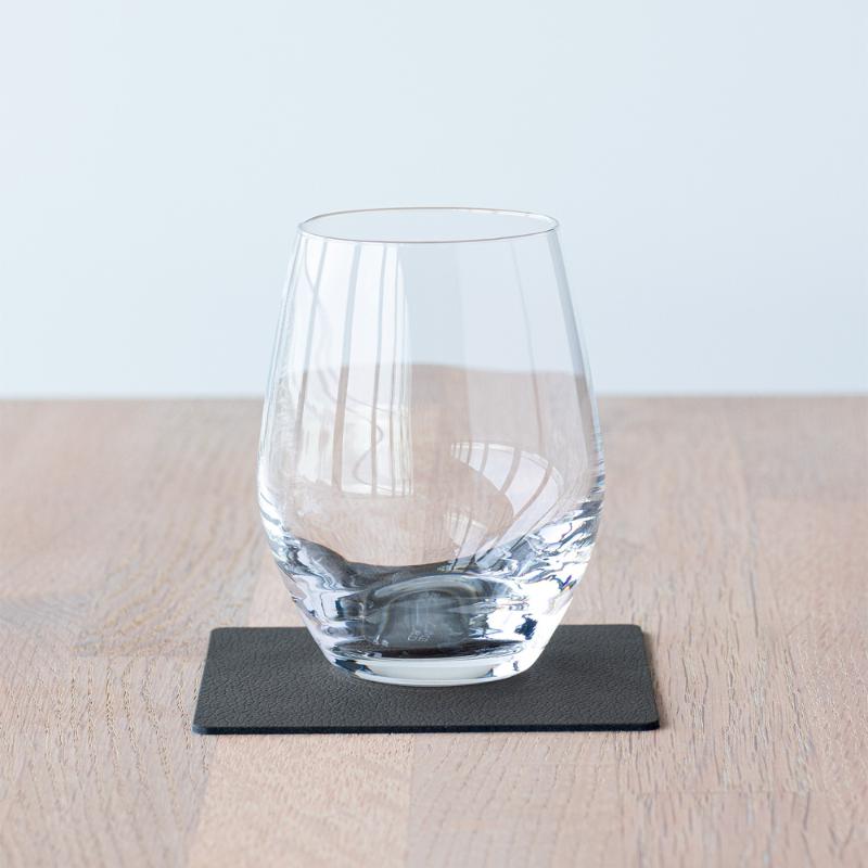 Square Nupo glassbrikke 10x10 cm caviar