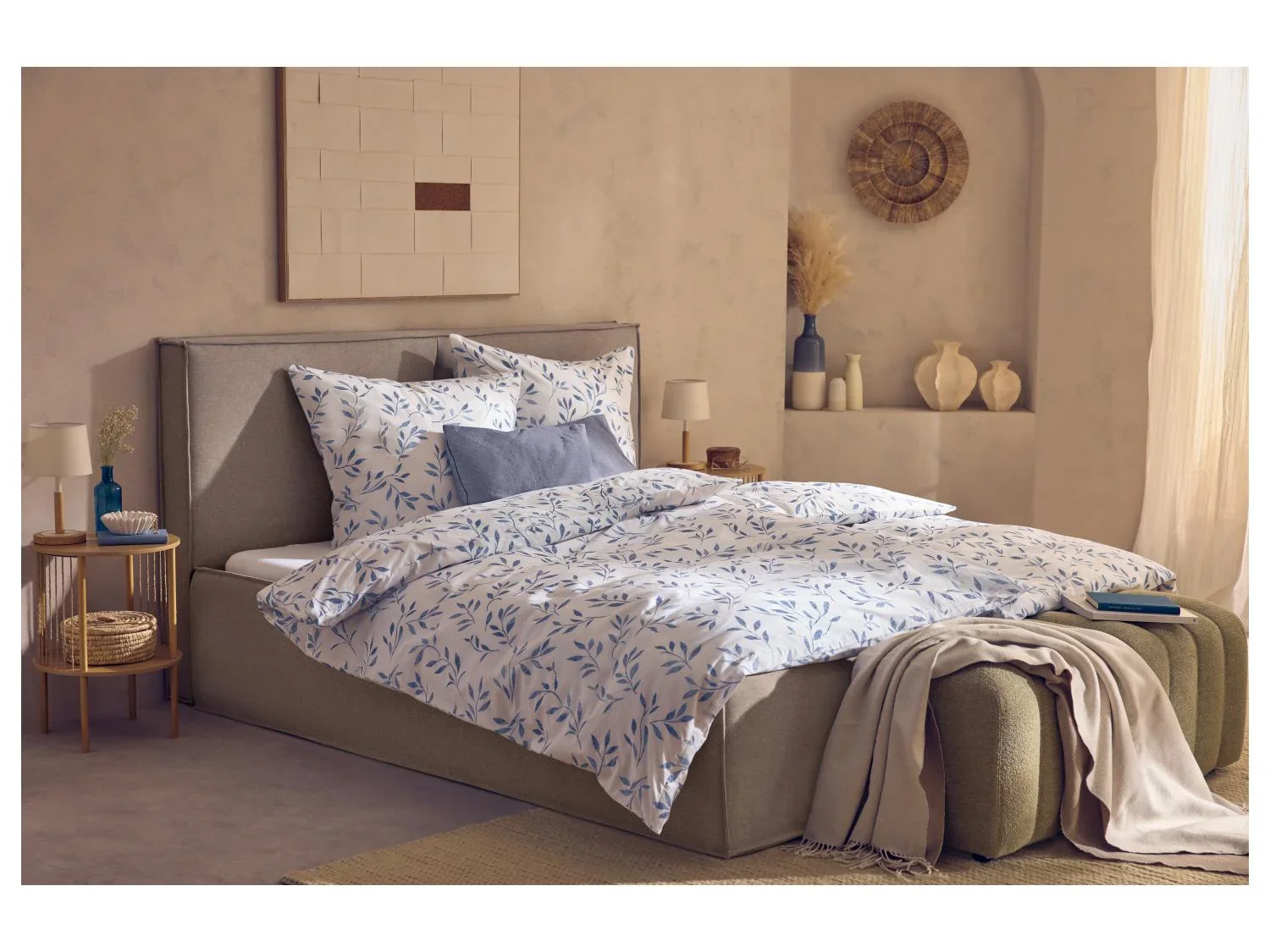 LIVARNO Parure de lit en coton mlang, 140 x 200 cm