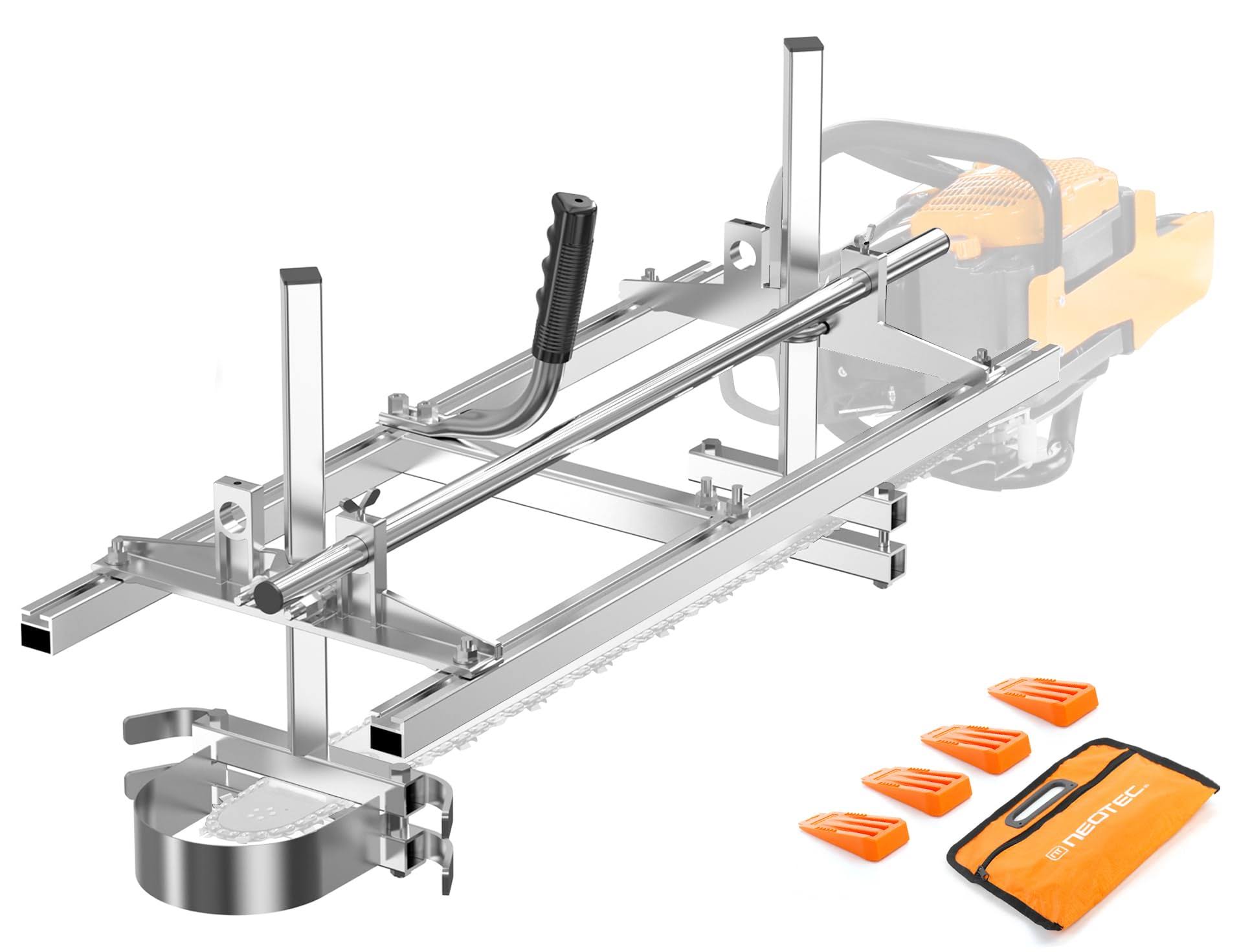 FARMMAC Chainsaw-Mill-Portable-Saw-Mill - 36 inch Chainsaw Mill Kit Planking Milling, Gas Powered