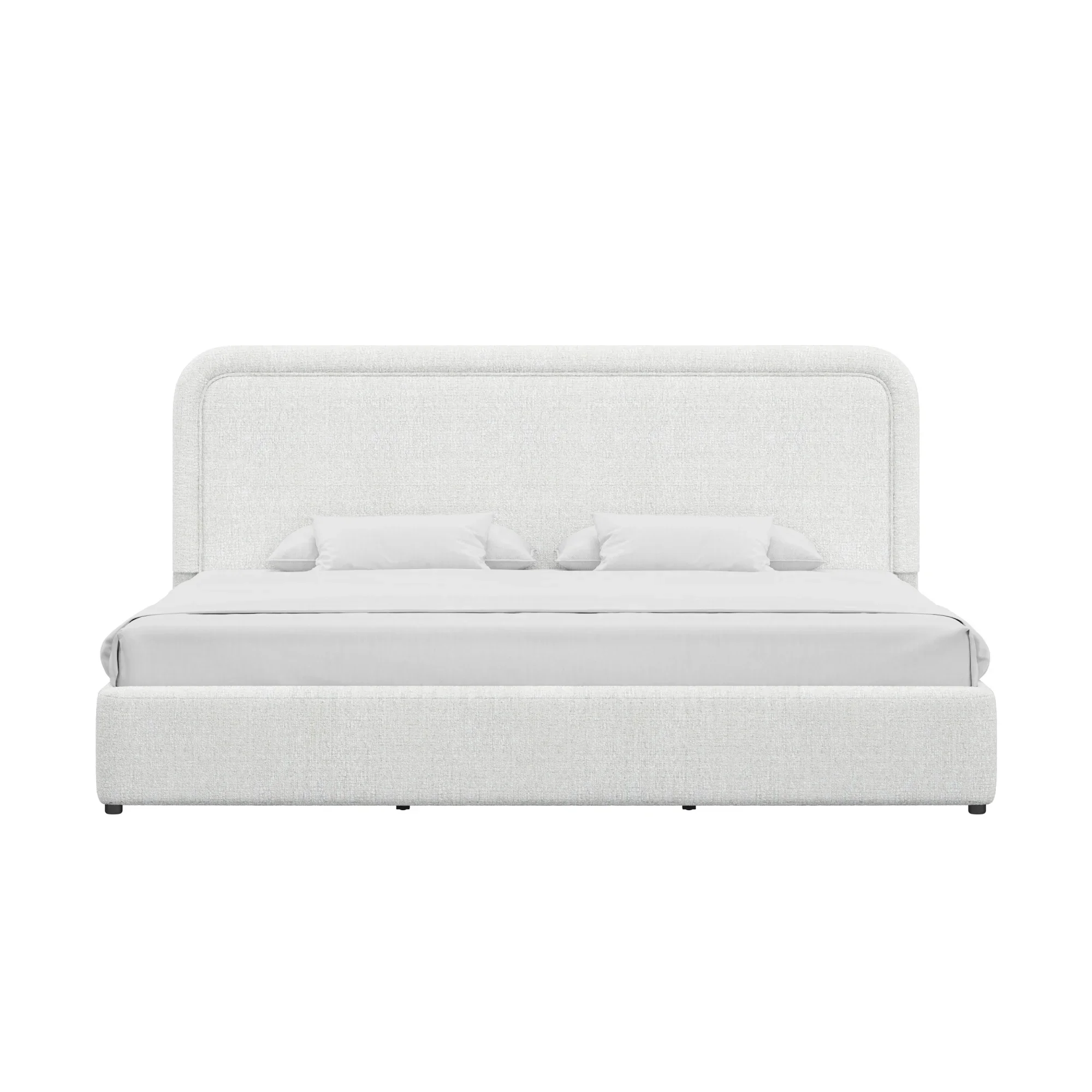 Better Homes & Gardens Juliet King Boucle Platform Bed, Ivory