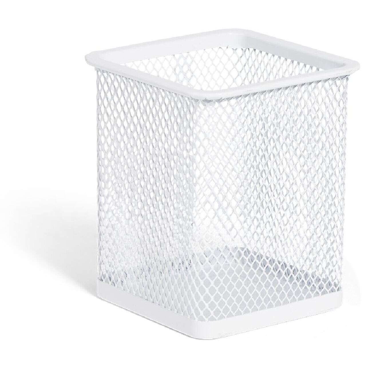 Pot à crayon métal mesh noir ou blanc 8x8cm