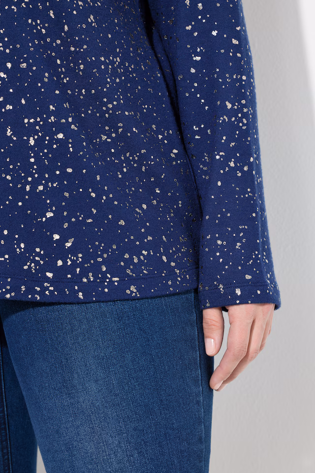 Metallic Snowflake Sweatshirt