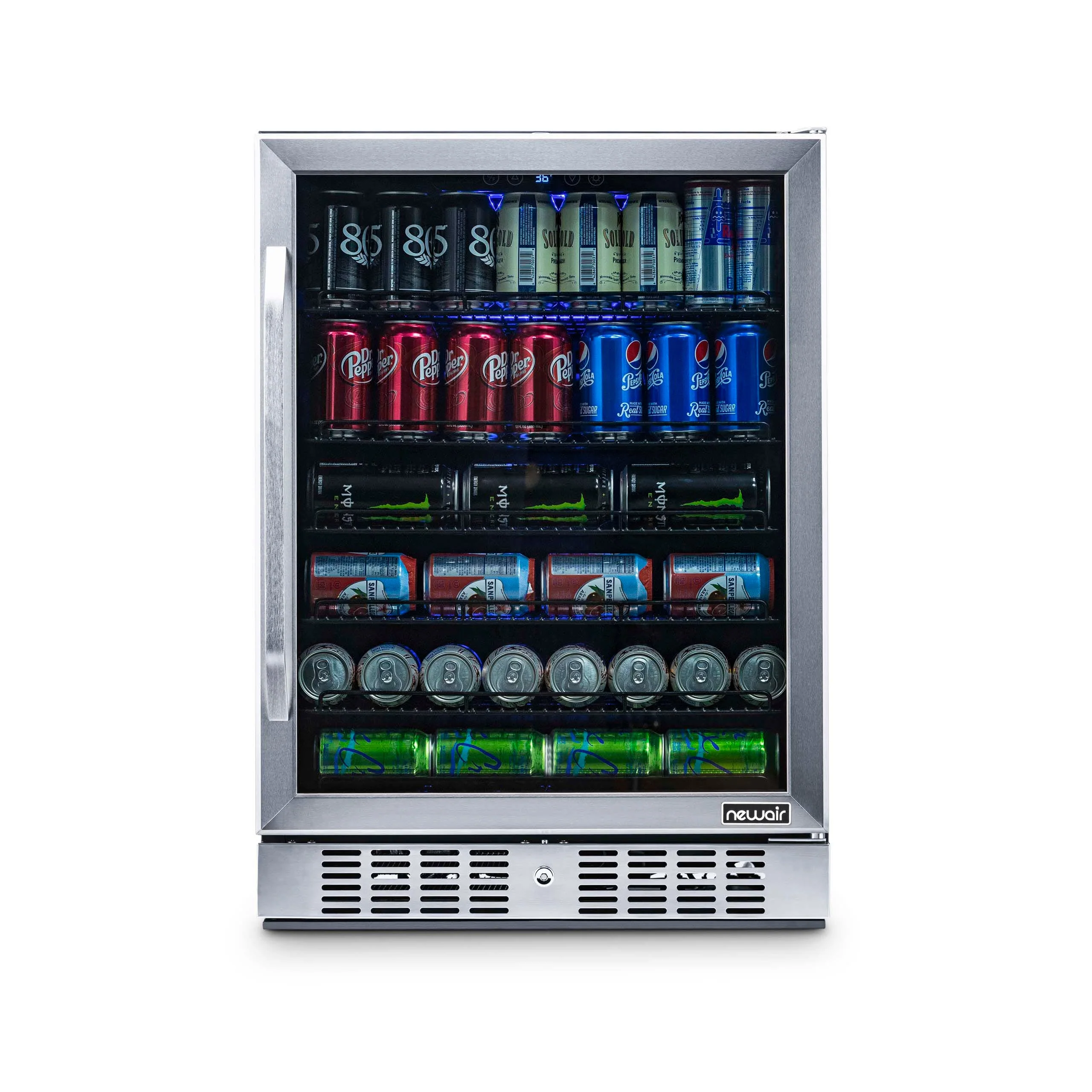 Newair 177-Can Built-In Beverage Fridge in Stainless Steel - 24