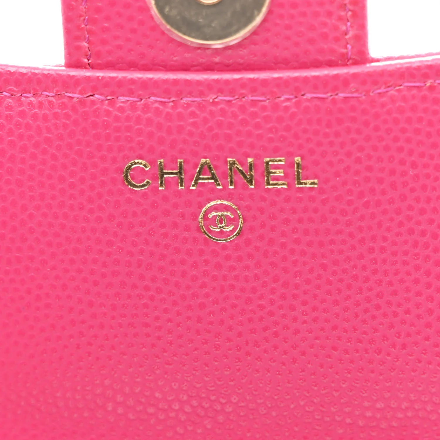 Caviar Quilted Flap Phone Holder With Chain Pink