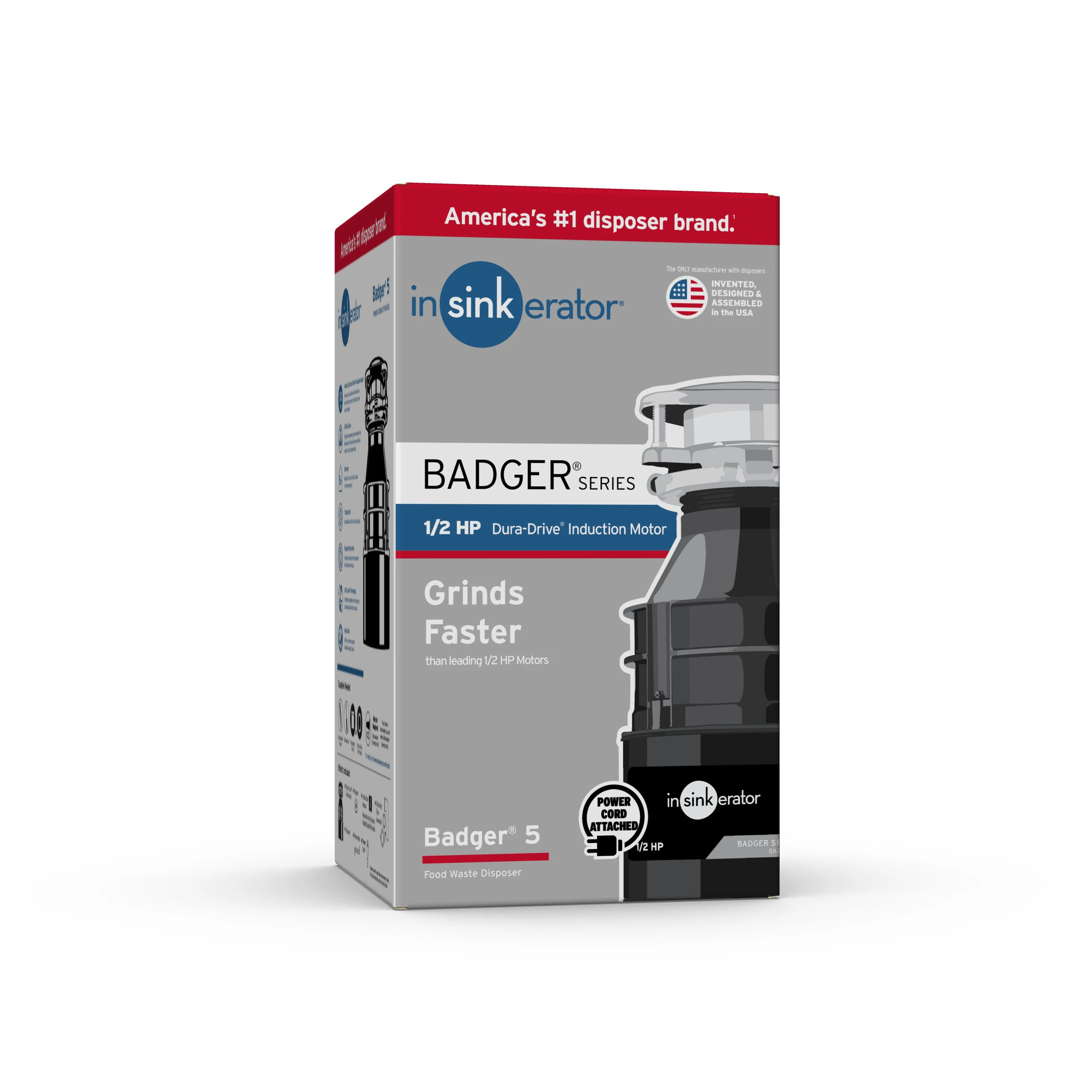 Badger 5 1/2 HP Continuous Feed Garbage Disposal with Power Cord(2 HP/Continuous Feed) Image 9