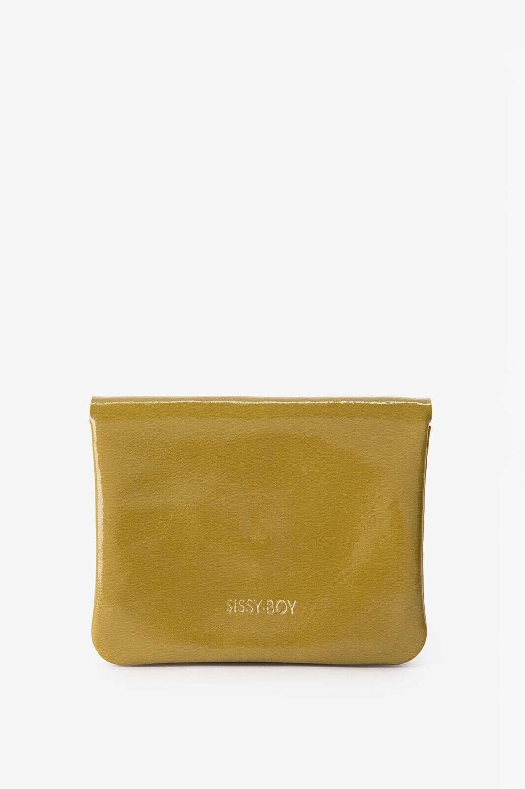 Donkergroene leren portemonnee