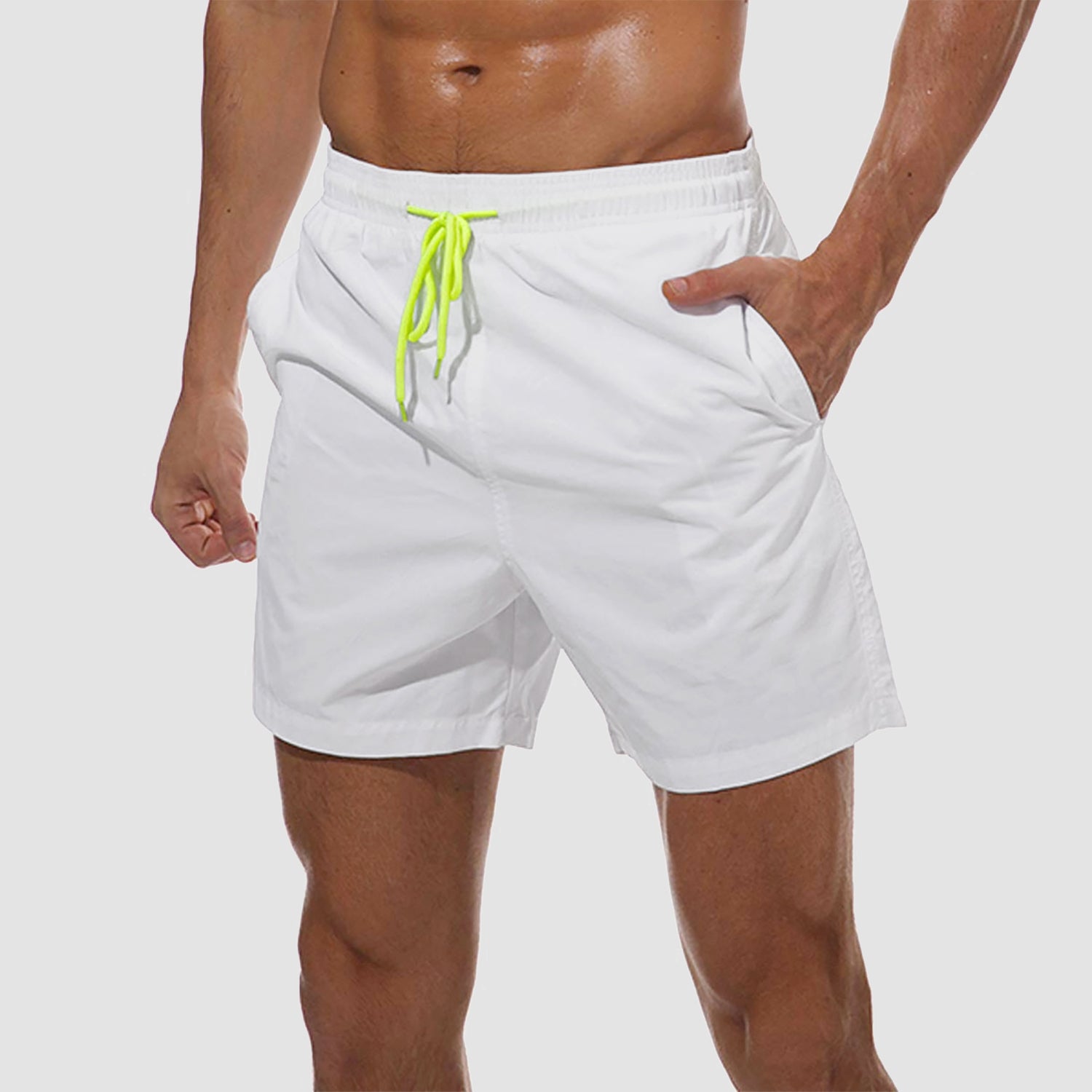 Short de bain homme à séchage rapide avec doublure en maille, multipoches
