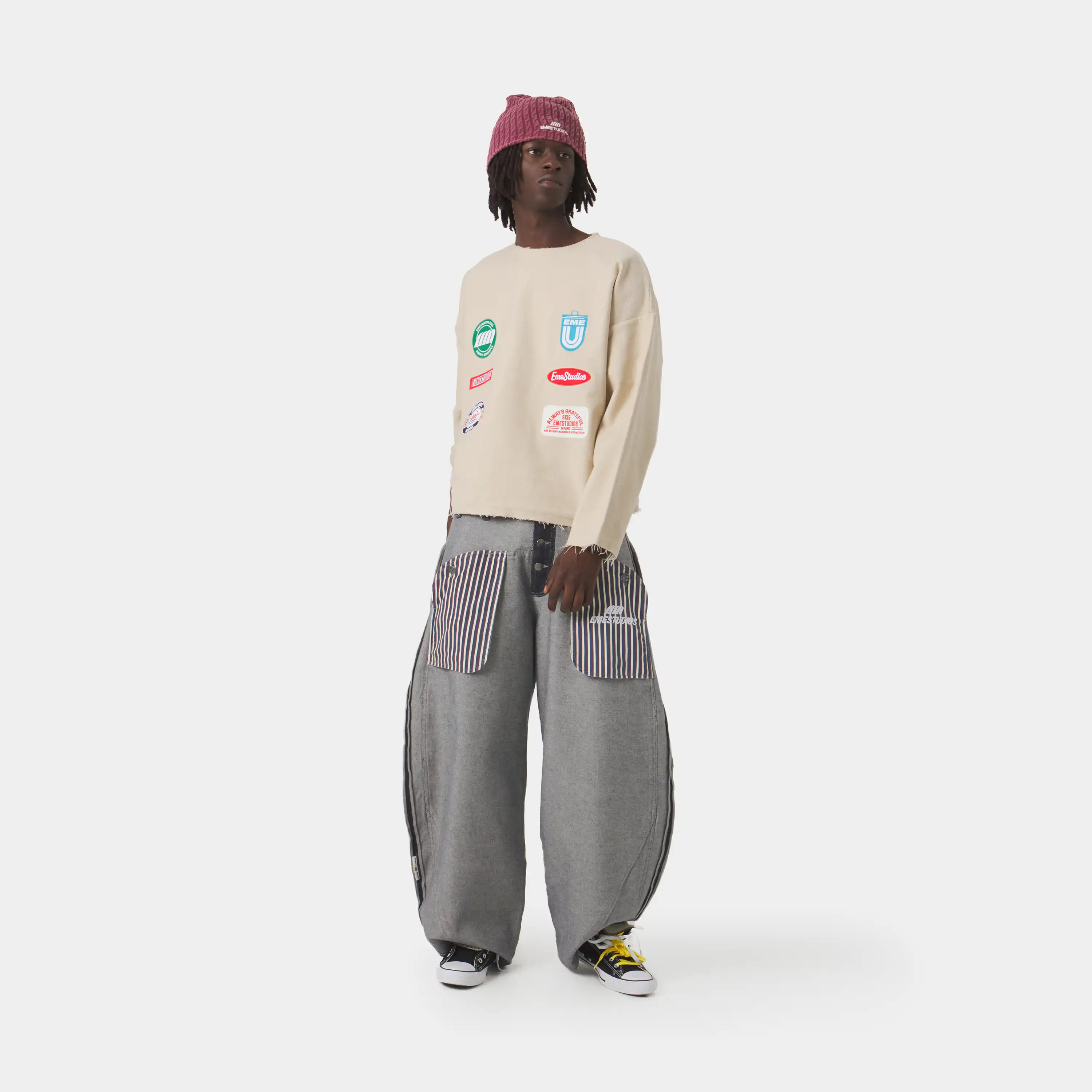 Patches Sand Oversized Crewneck