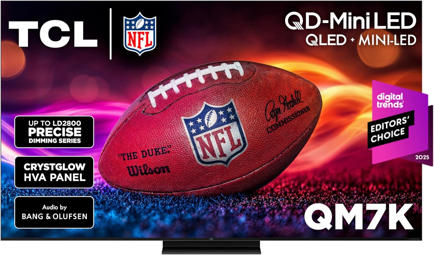 TCL 65 Inch Class QM7K Series | Mini LED QLED 4K HDR | 65QM7K  2025 Model | 120HZ-144HZ Anti Reflective Screen Smart Google TV Dolby Atmos Onkyo Audio | Voice Remote Alexa Gaming Streaming Television