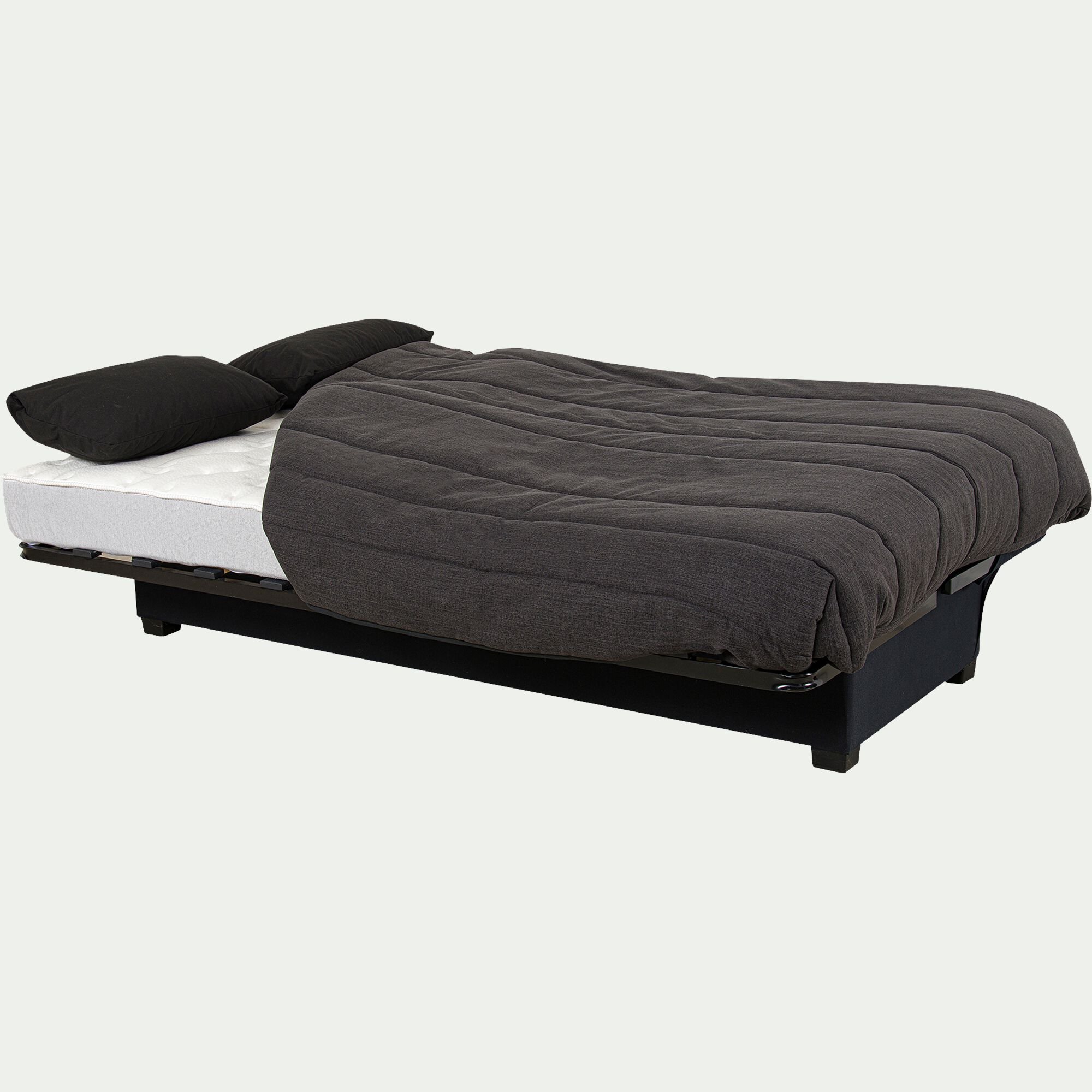 CAPEO - Housse pour clic-clac 130x190cm et 2 housses de coussin - gris anthracite