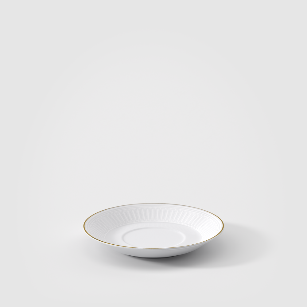 Chateau Septfontaines Espresso cup saucer - White, 5'', Premium Bone Porcelain