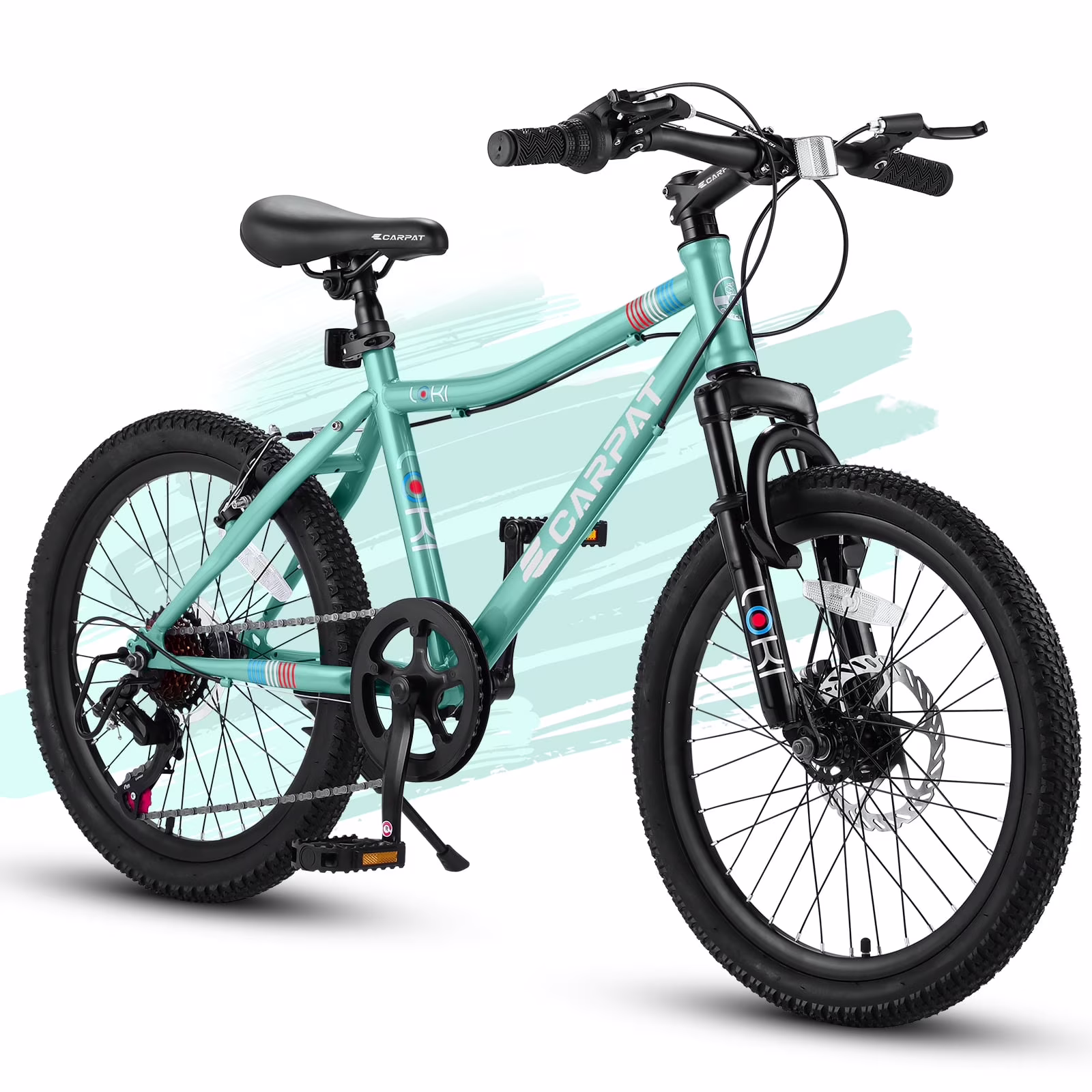 iYofe 20 Mountain Bike for Boys Girls, Bicycle for Kids with SHIMANO 7 Speed, Shock Absorbing Front Fork, Lightweight Bikes with V-Brakes for Outdoor Adventure, Blue