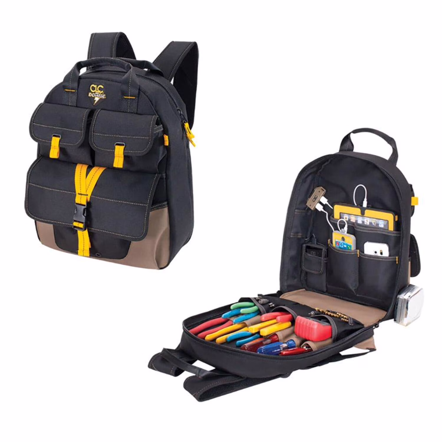 Custom Leather Craft E-Charge Tool Bags, Gray, 4 x 14 x 15