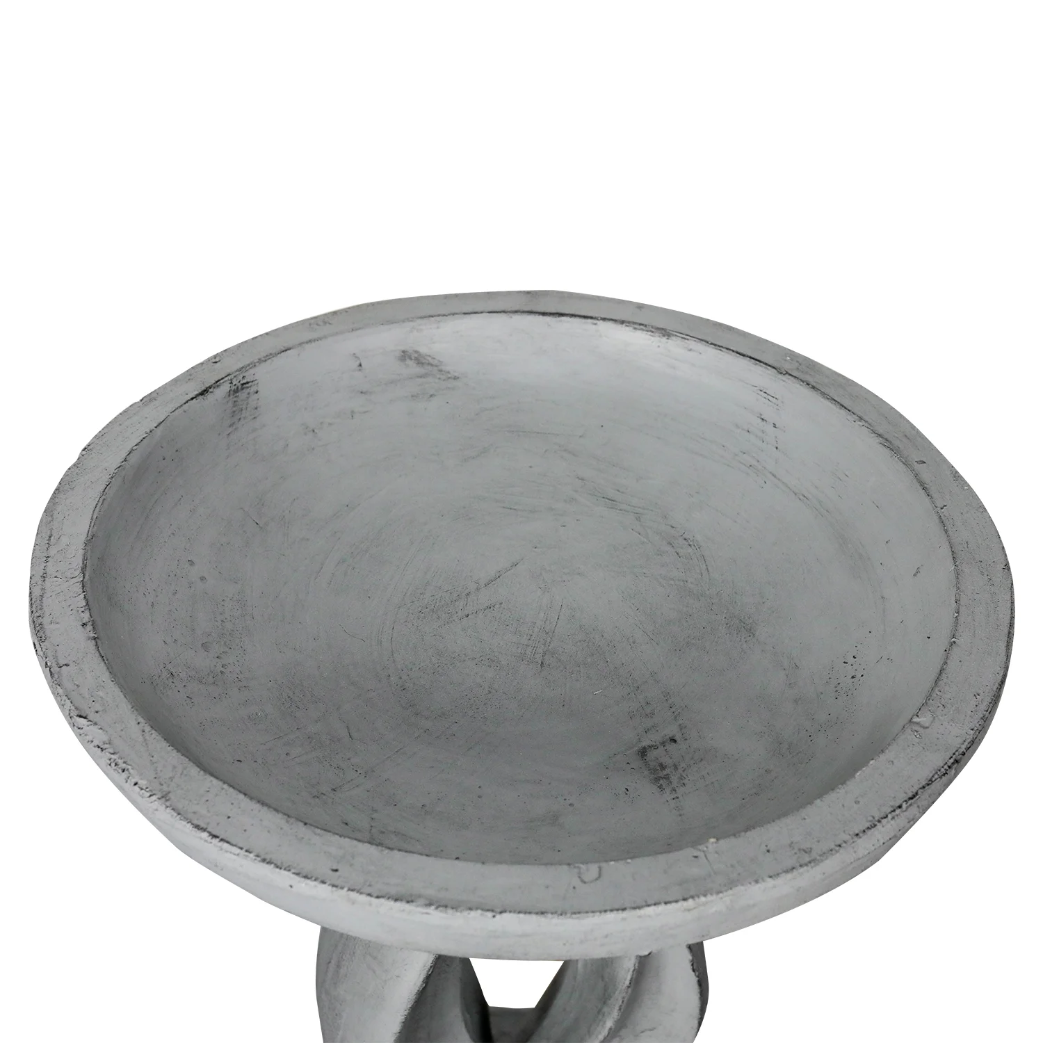 21.8 Inch Height Outdoor Bird Bath Fibre Reinforced Concrete Large Bird Bath Stylish with Curved Pedestal for Garden, Patio, Backyard, Lawn - Image 10