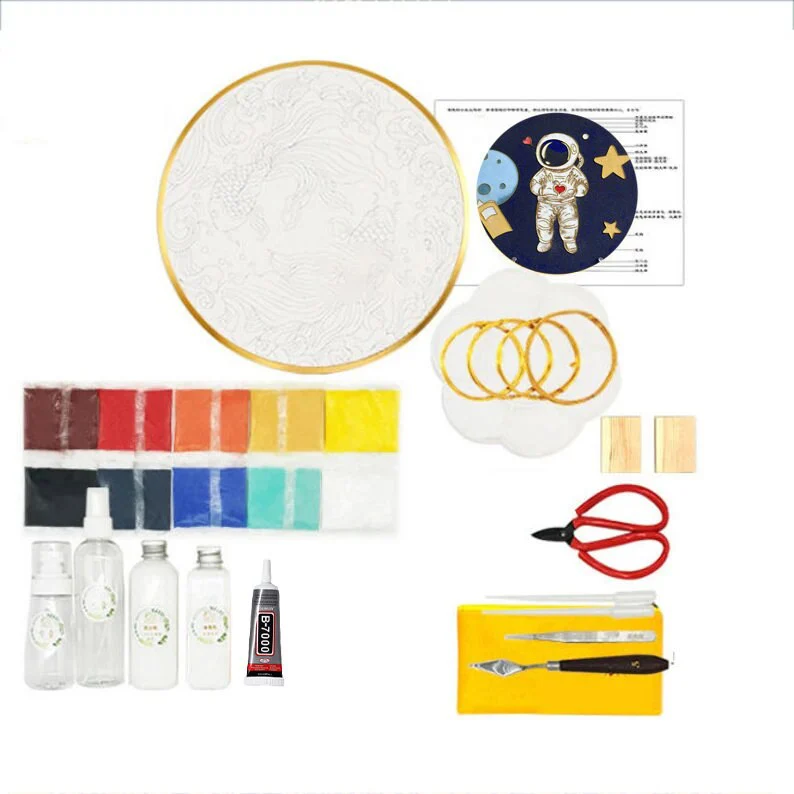Flying Astronaut, DIY Cloisonne Filigree Enamel Painting Kit, with Tutorial& All Tools