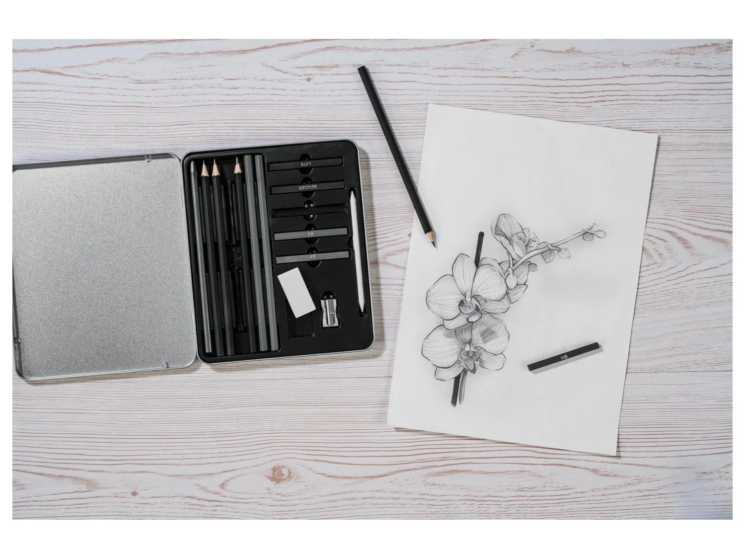 crelando Set desquisse et de dessin ou coffret de crayons de couleur