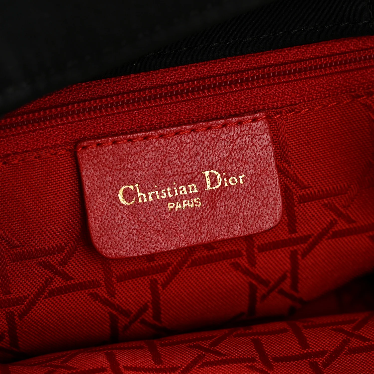 Nylon Cannage Medium Lady Dior Black