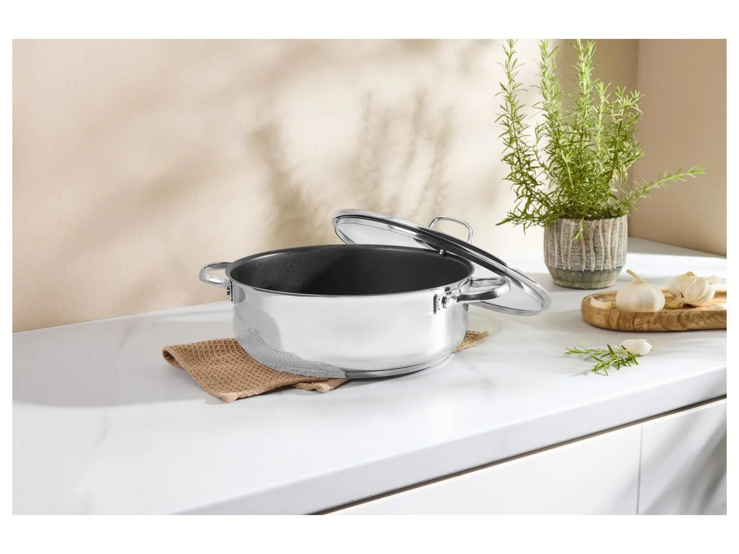 SILVERCREST Casserole en acier inoxydable,  28 cm
