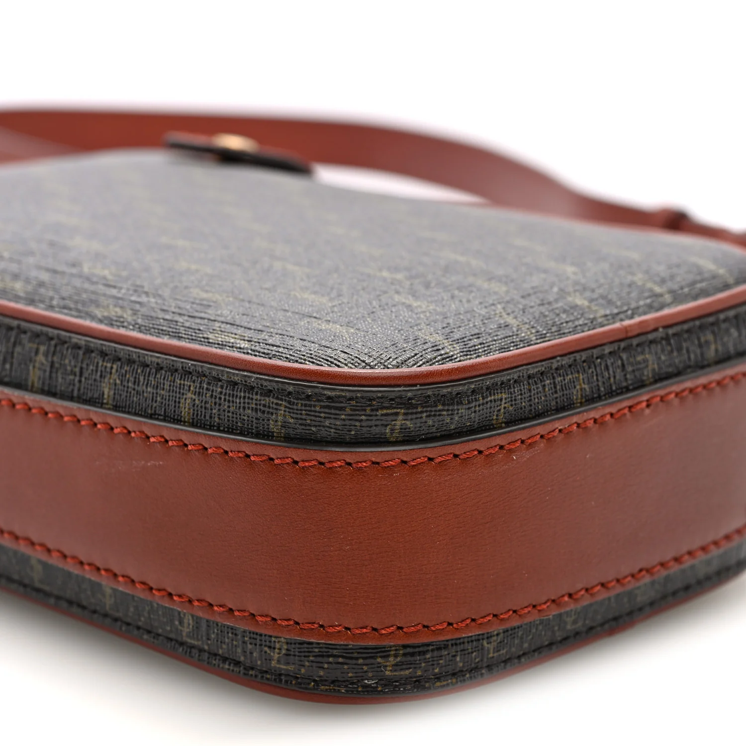 Canvas Smooth Calfskin Le Monogramme Crossbody Pouch Chestnut