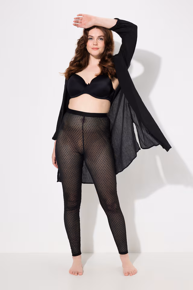 Diamond Lace Footless Tights