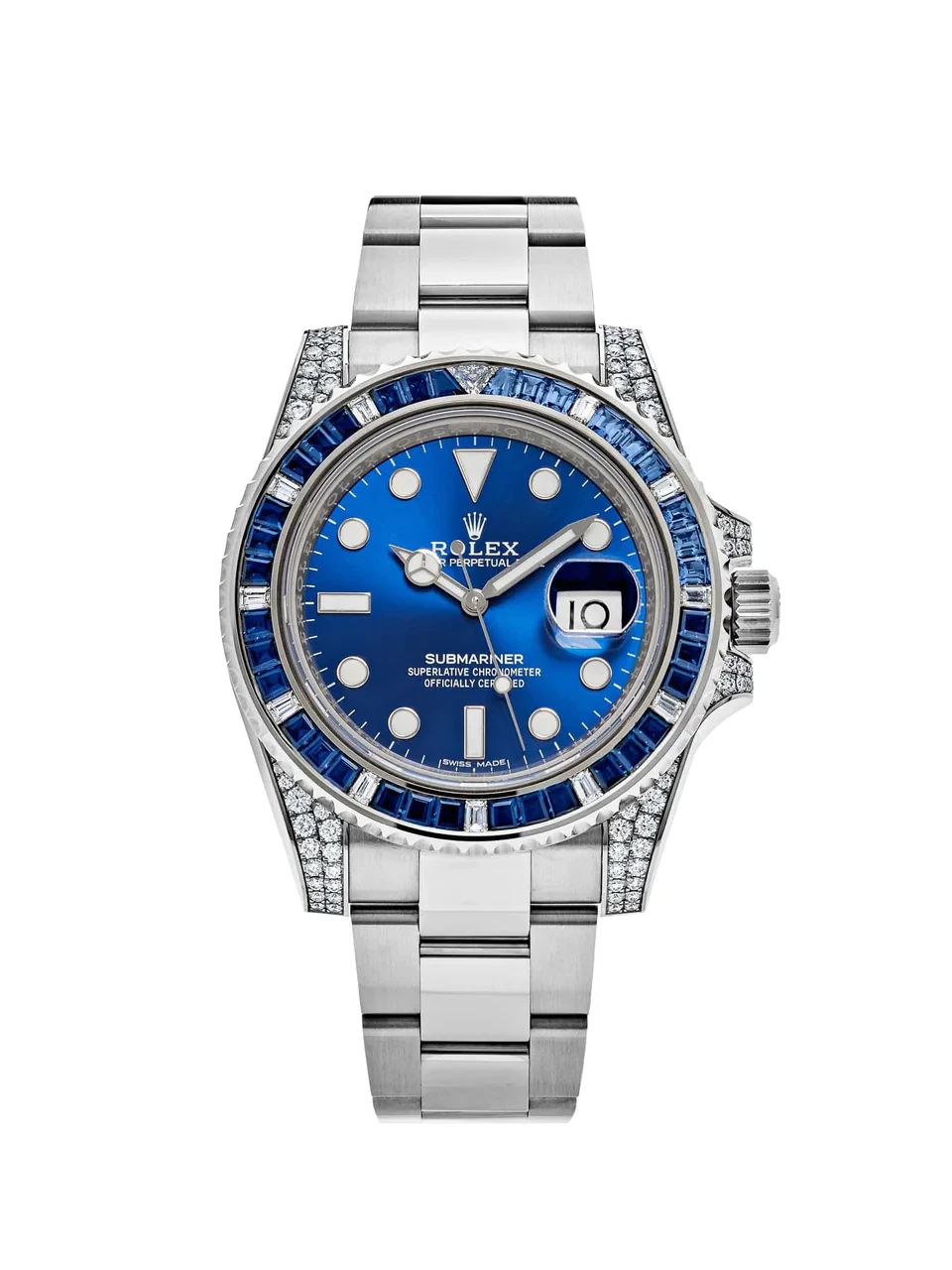 [Super Clone]Rolex Submariner Date 116659SABR 18K White Gold Diamonds Sapphires UNWORN