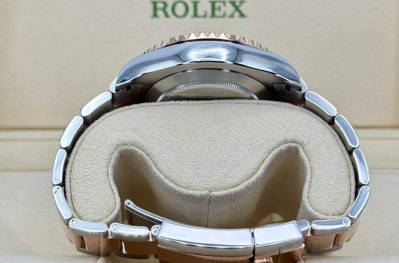 [Super Clone]Rolex Yacht-Master II Two Tone Steel Rose Gold White Dial Watch 116681