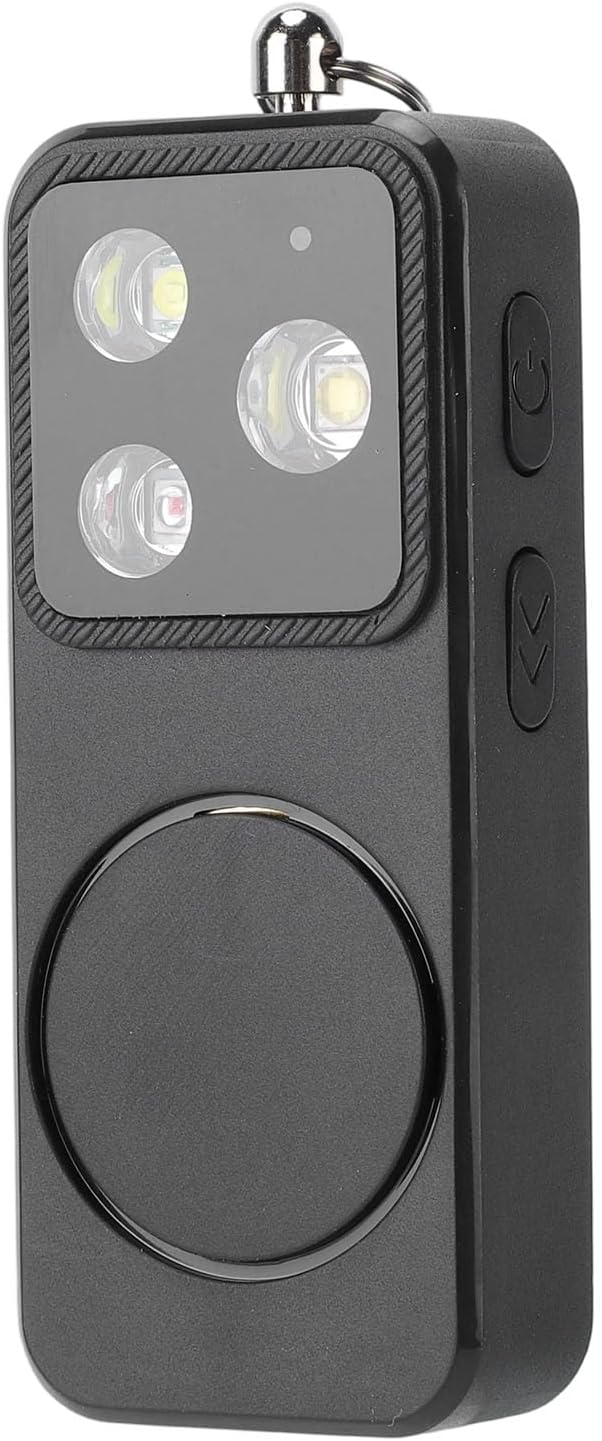 VBESTLIFE Self Defense Alarm for Women, 150 dB Keychain Alarm with 4 Lighting Modes, USB Rechargeable Keychain Siren Security LED Light for Emergency (Black)