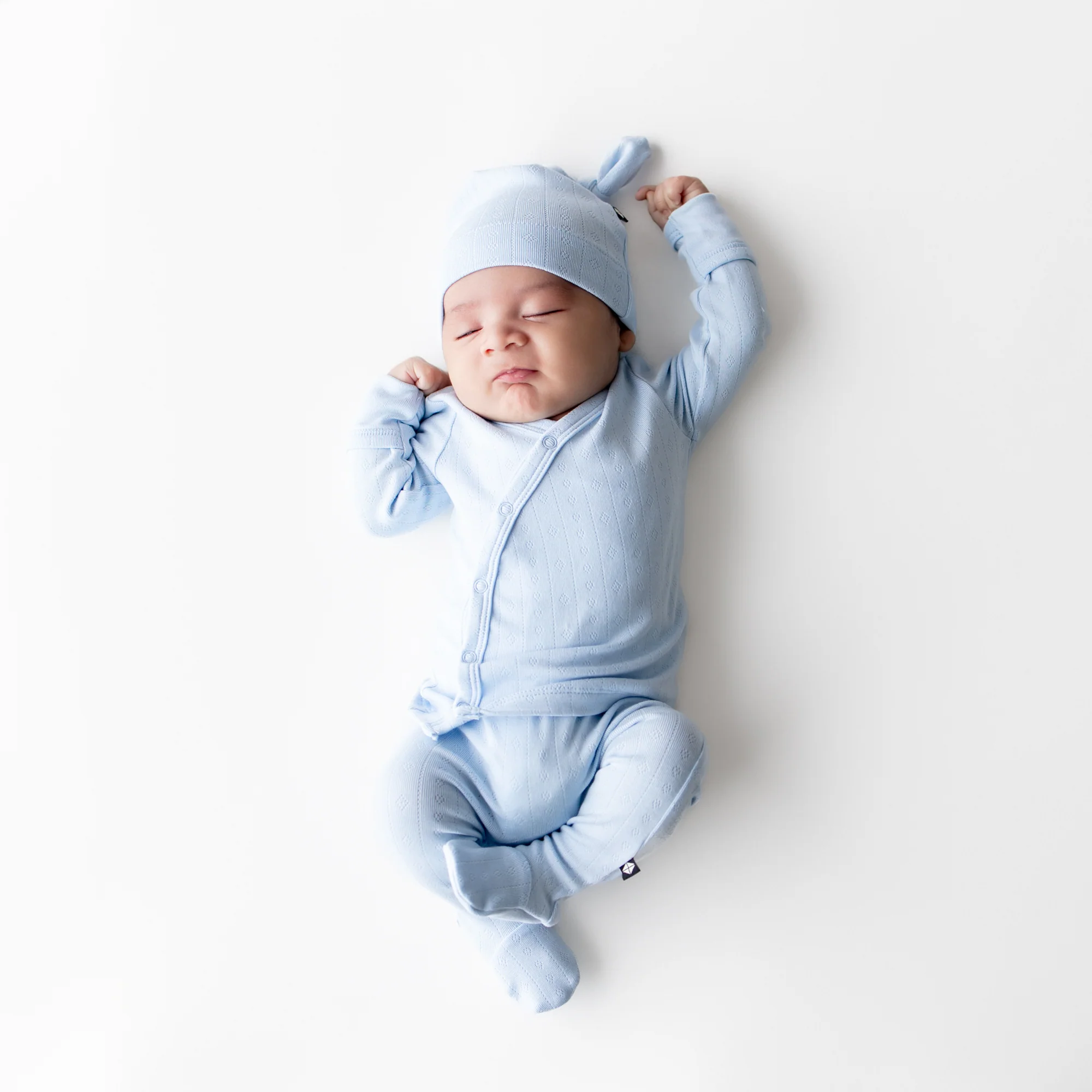 Pointelle Take Me Home Set with Cap in Breeze