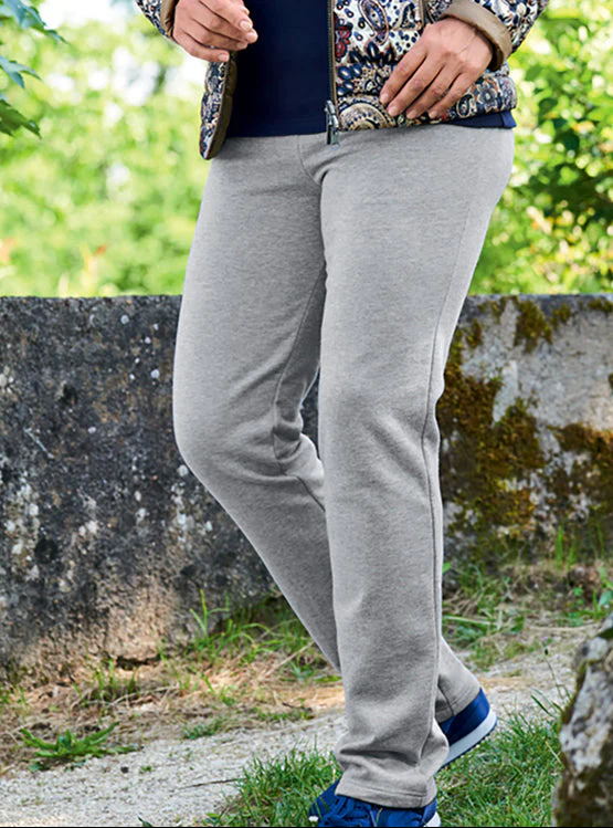 Pantalon de jogging femme en coton gris