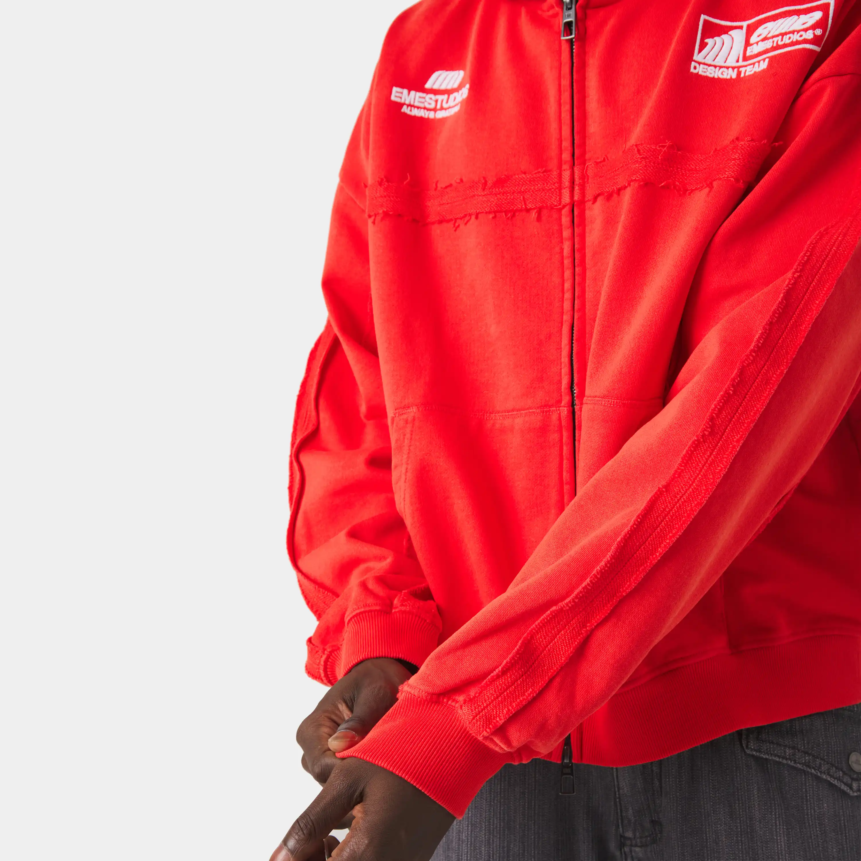 Gummy Poppy Red Cropped Full Zip