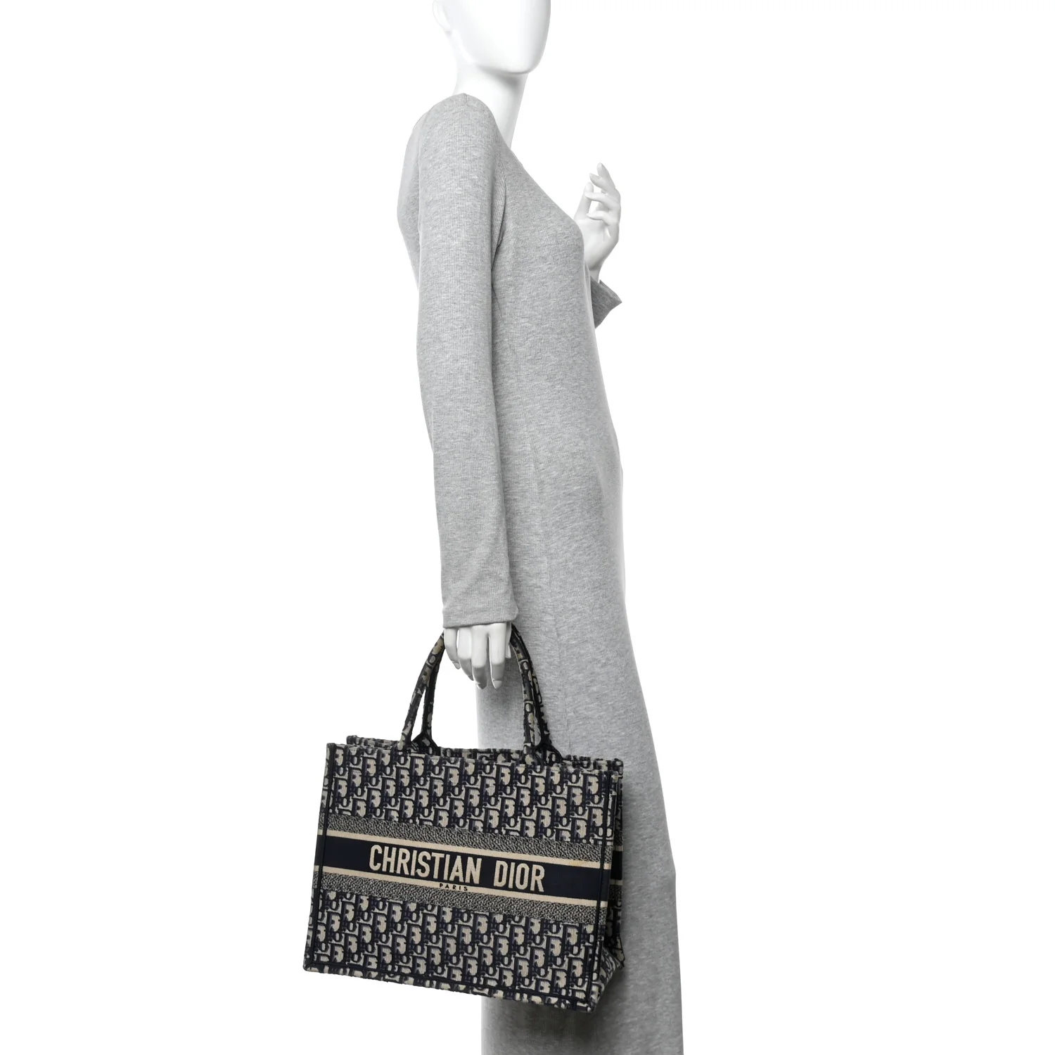 Oblique Medium Book Tote Blue Multicolor